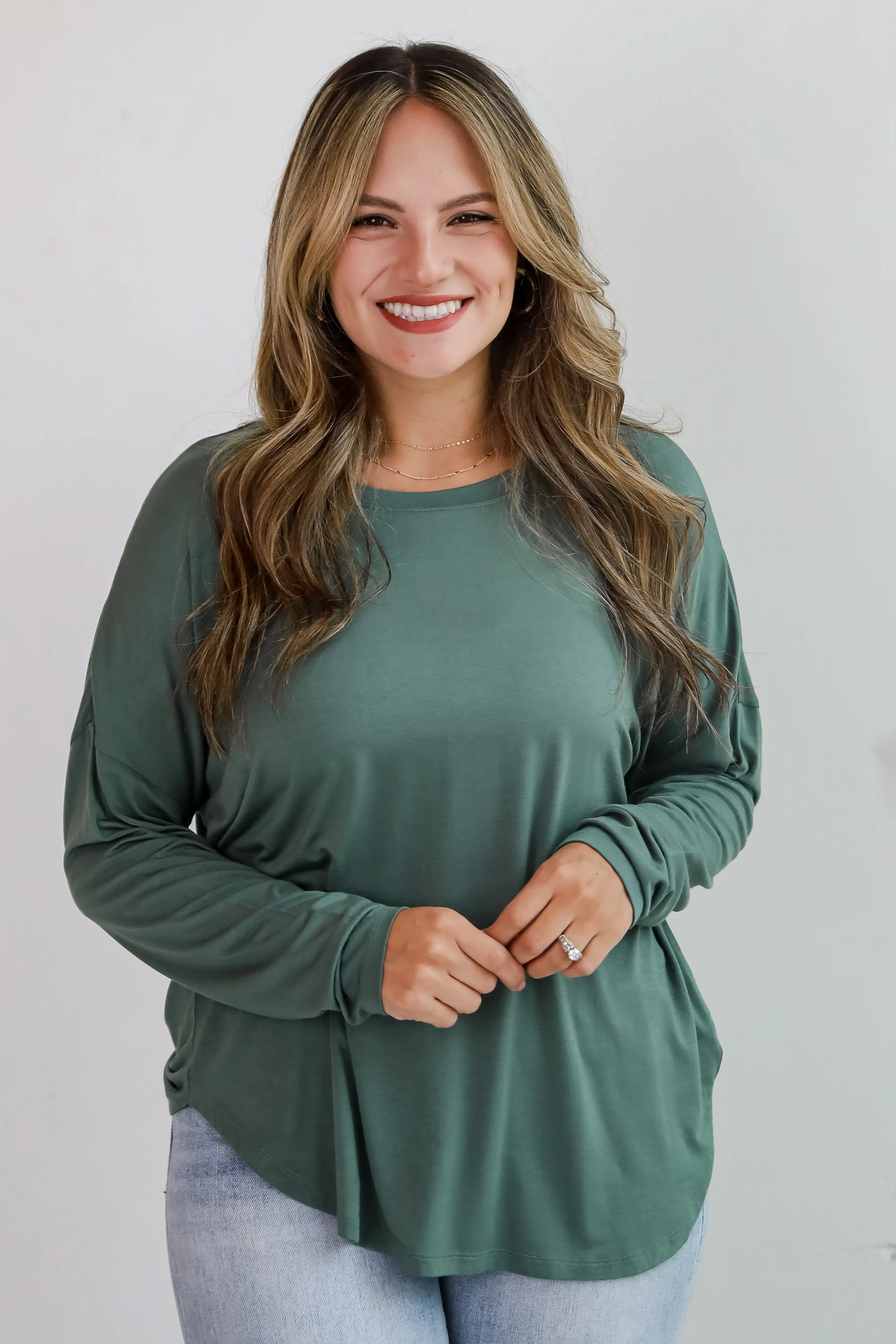 FINAL SALE - Callie Everyday Long Sleeve Tee - DU DEAL