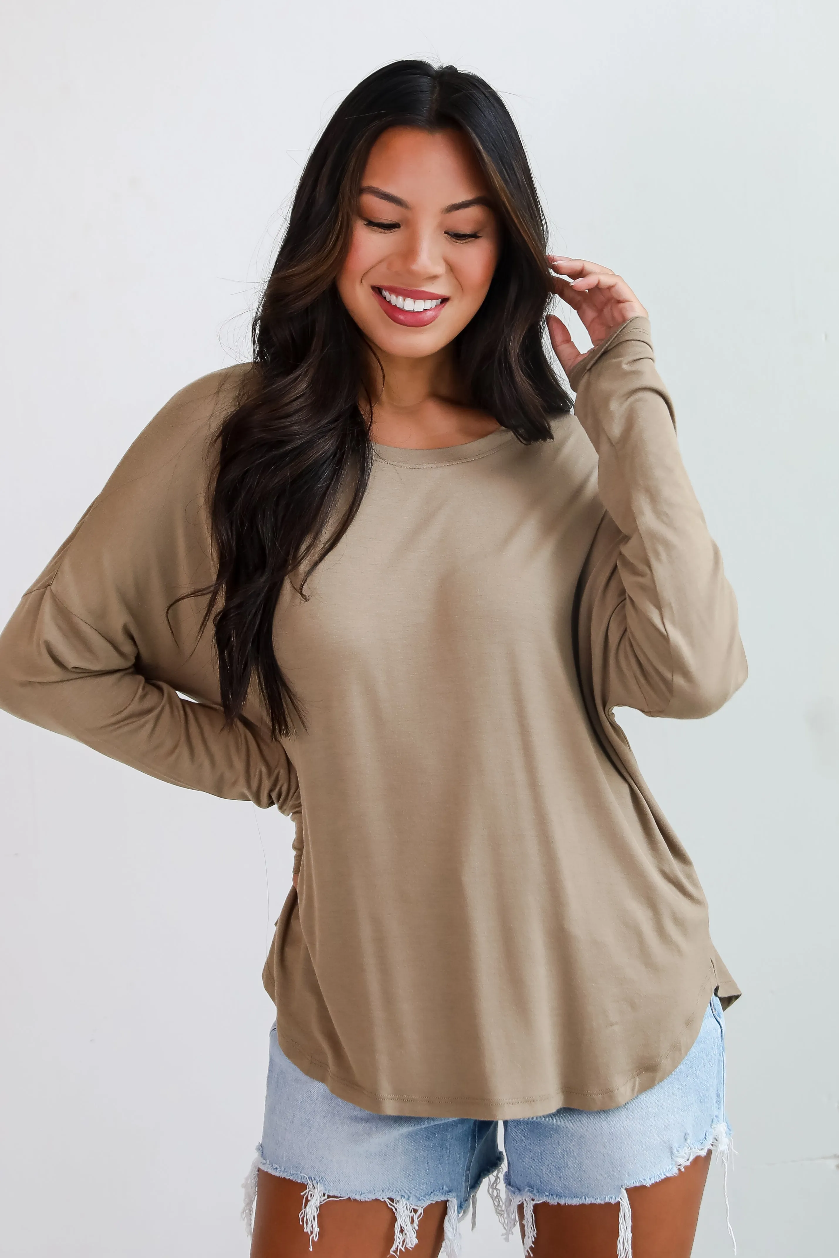 FINAL SALE - Callie Everyday Long Sleeve Tee - DU DEAL