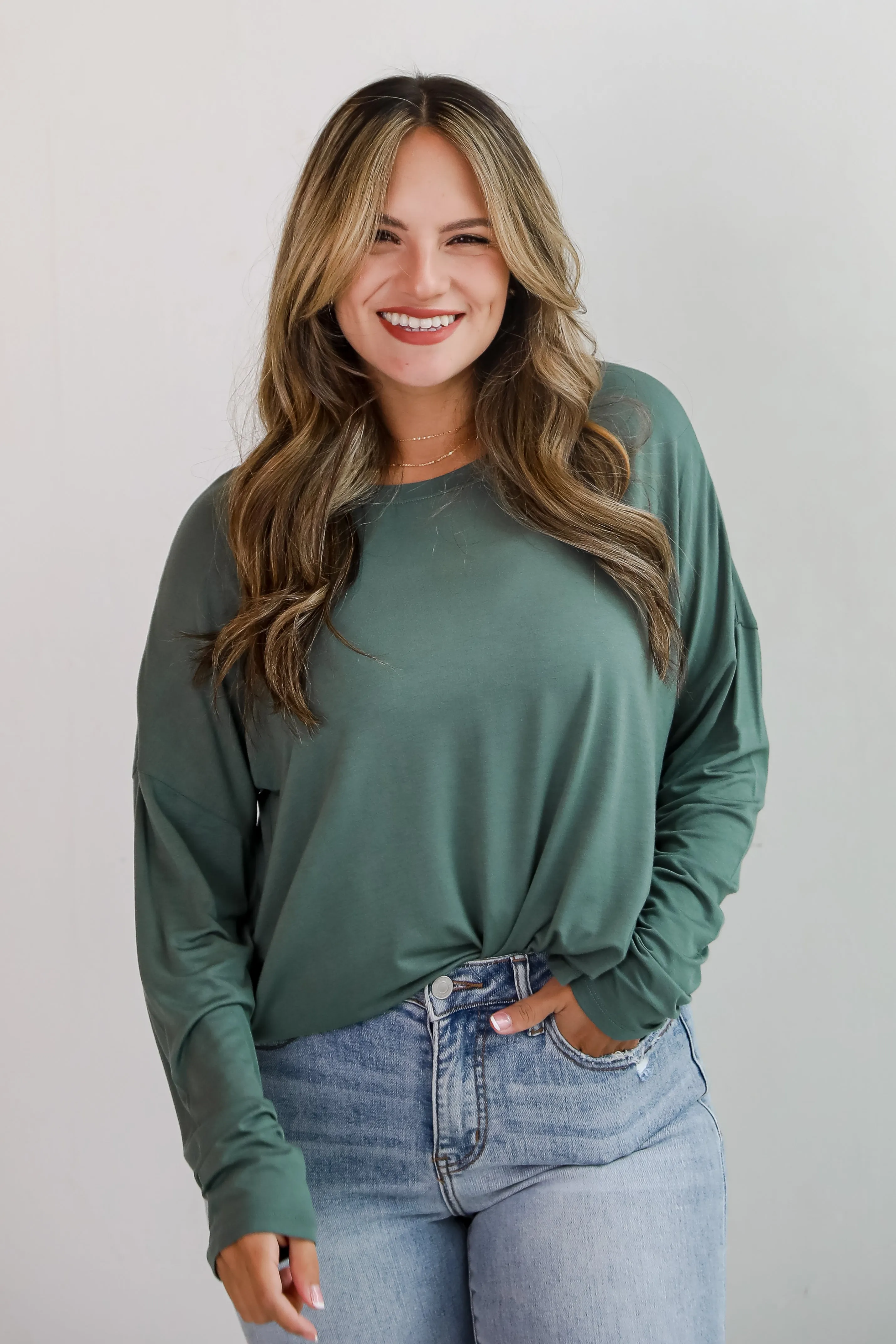 FINAL SALE - Callie Everyday Long Sleeve Tee - DU DEAL