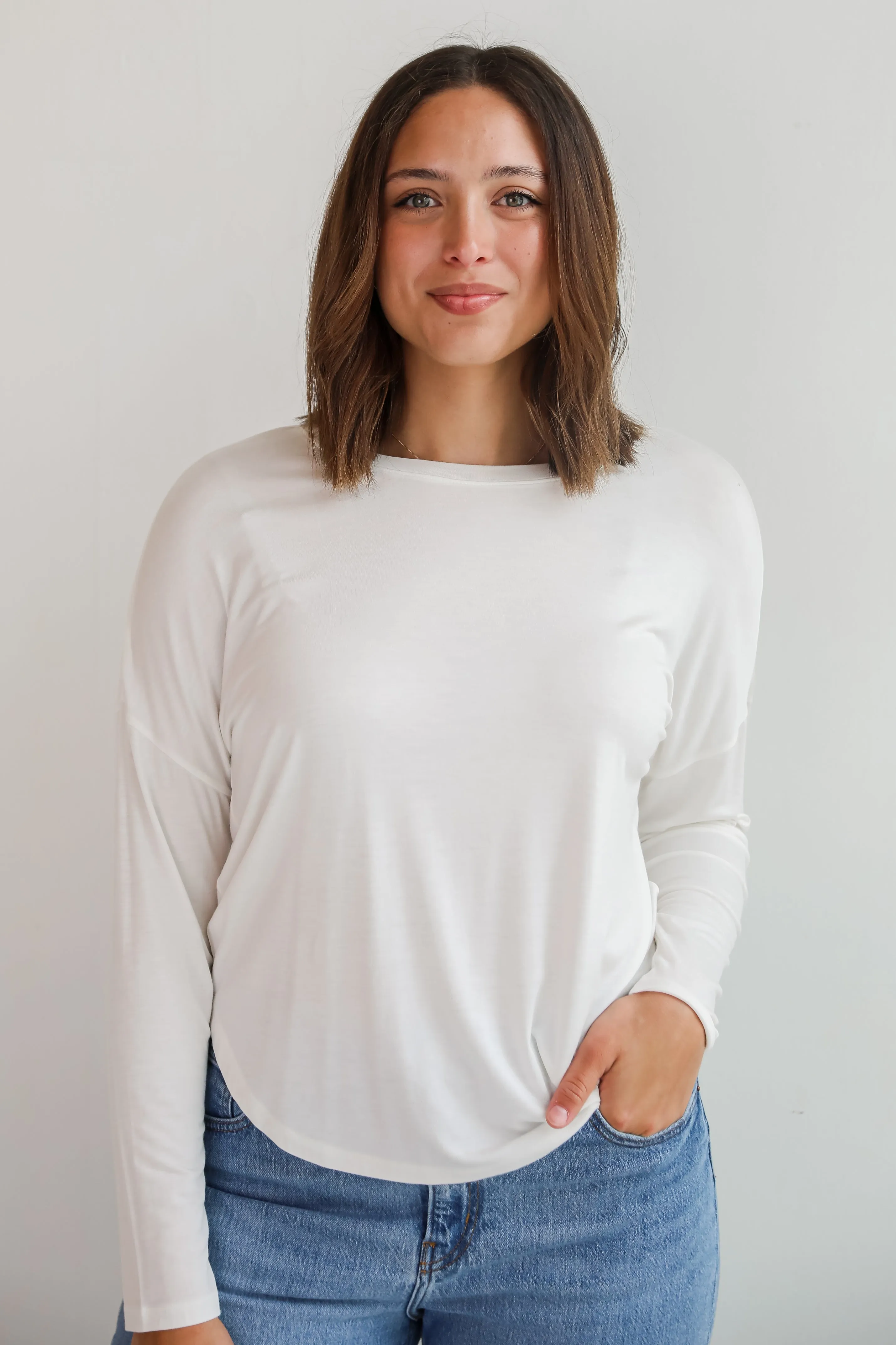 FINAL SALE - Callie Everyday Long Sleeve Tee - DU DEAL