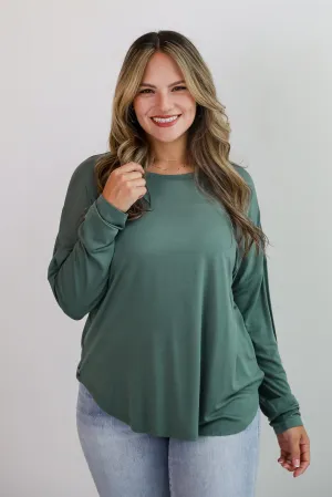 FINAL SALE - Callie Everyday Long Sleeve Tee - DU DEAL