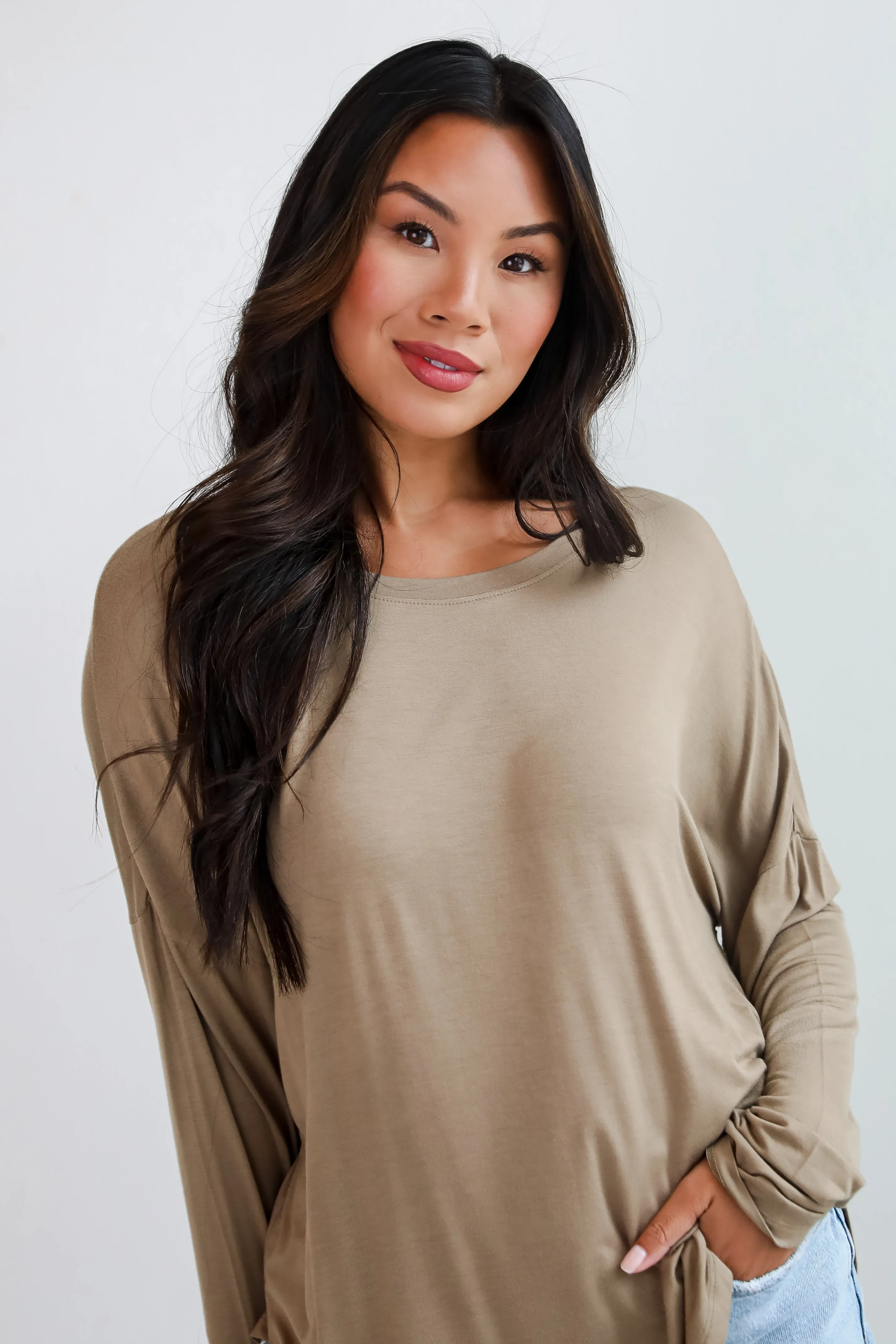 FINAL SALE - Callie Everyday Long Sleeve Tee - DU DEAL