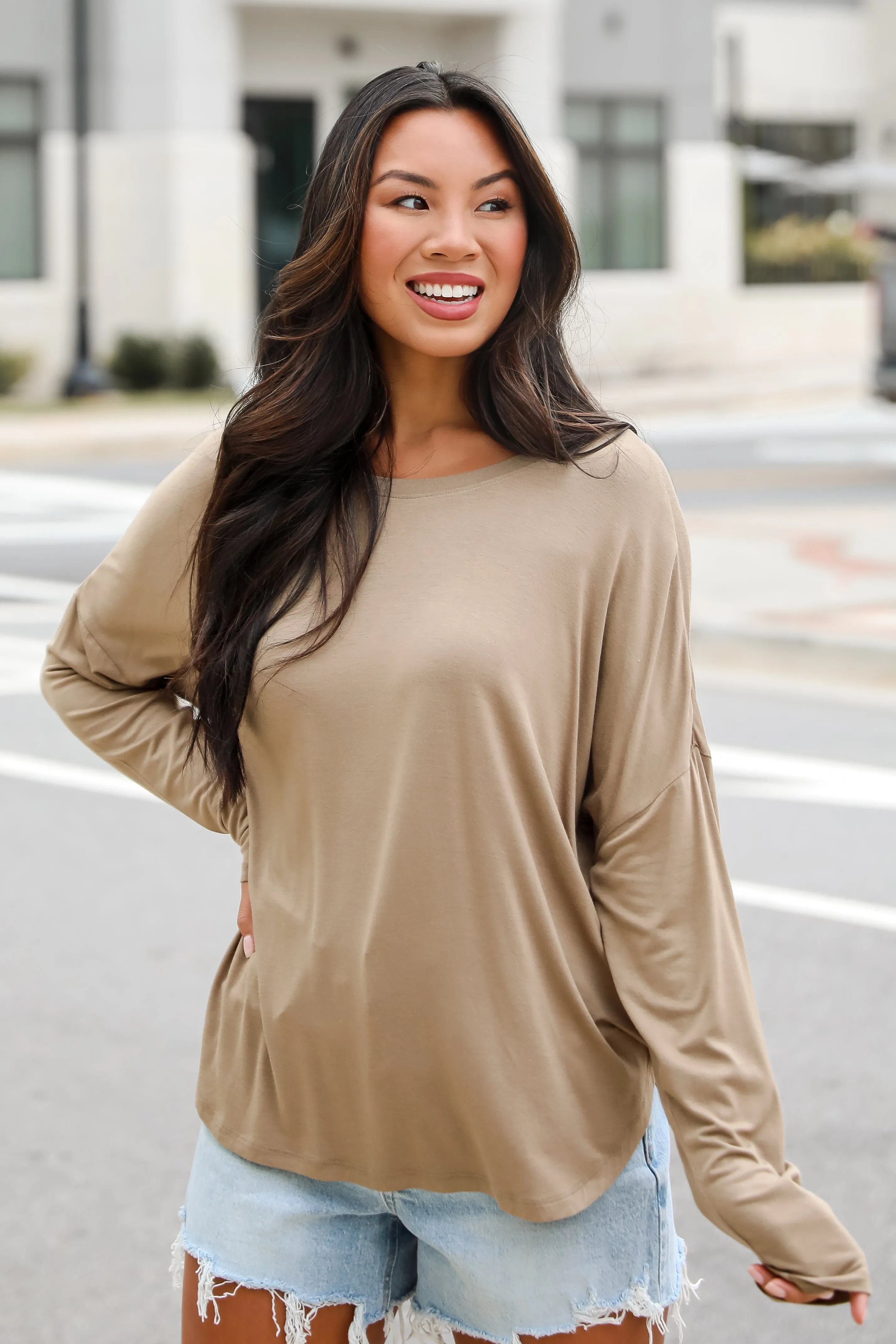 FINAL SALE - Callie Everyday Long Sleeve Tee - DU DEAL