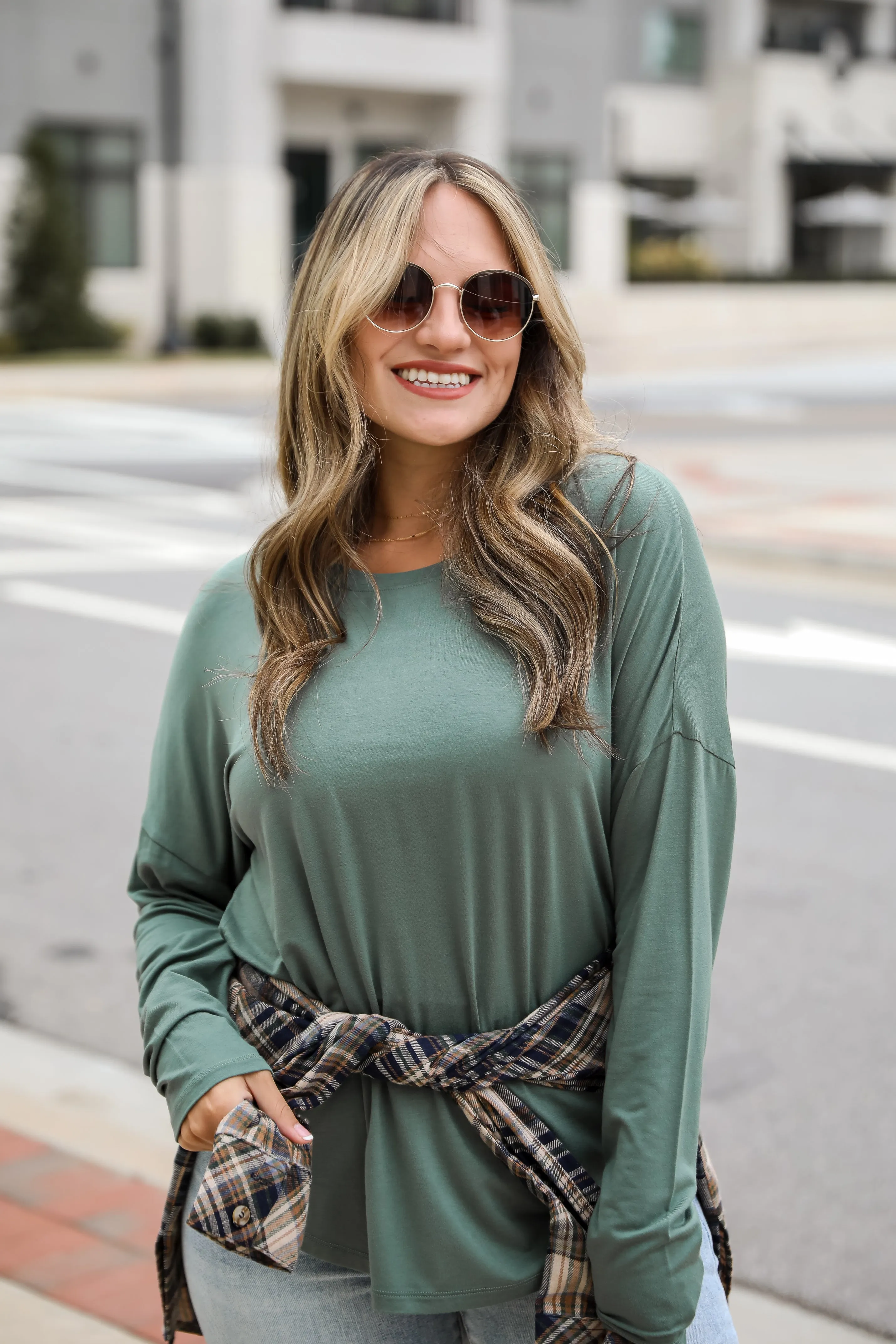 FINAL SALE - Callie Everyday Long Sleeve Tee - DU DEAL