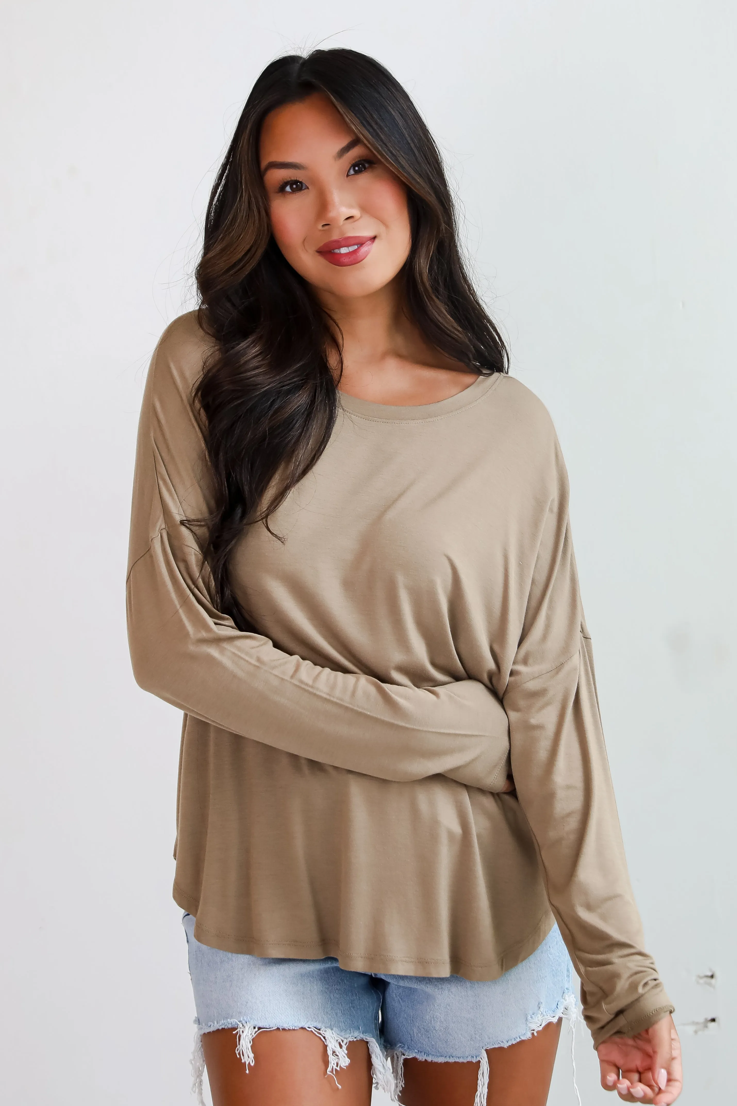 FINAL SALE - Callie Everyday Long Sleeve Tee - DU DEAL