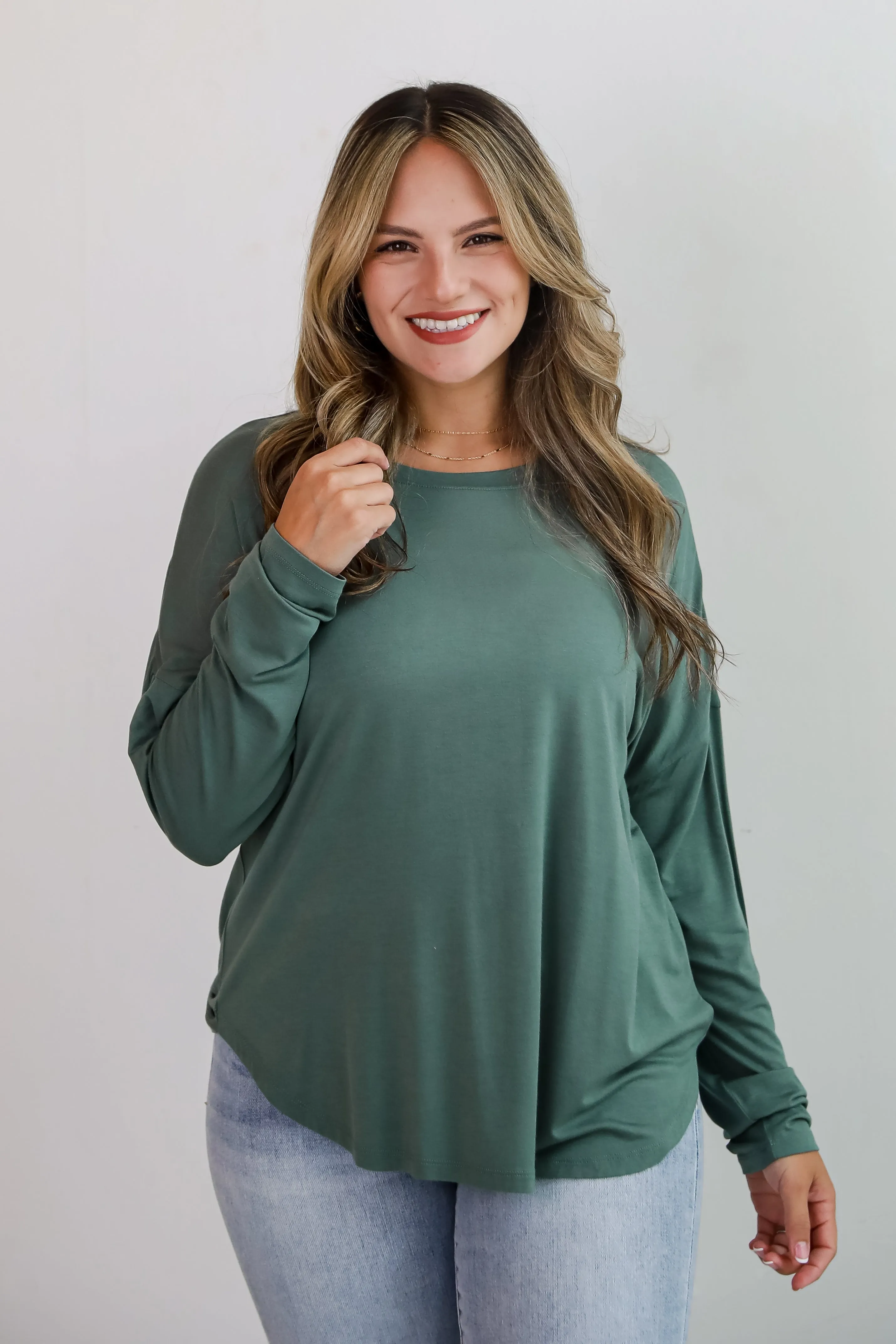 FINAL SALE - Callie Everyday Long Sleeve Tee - DU DEAL