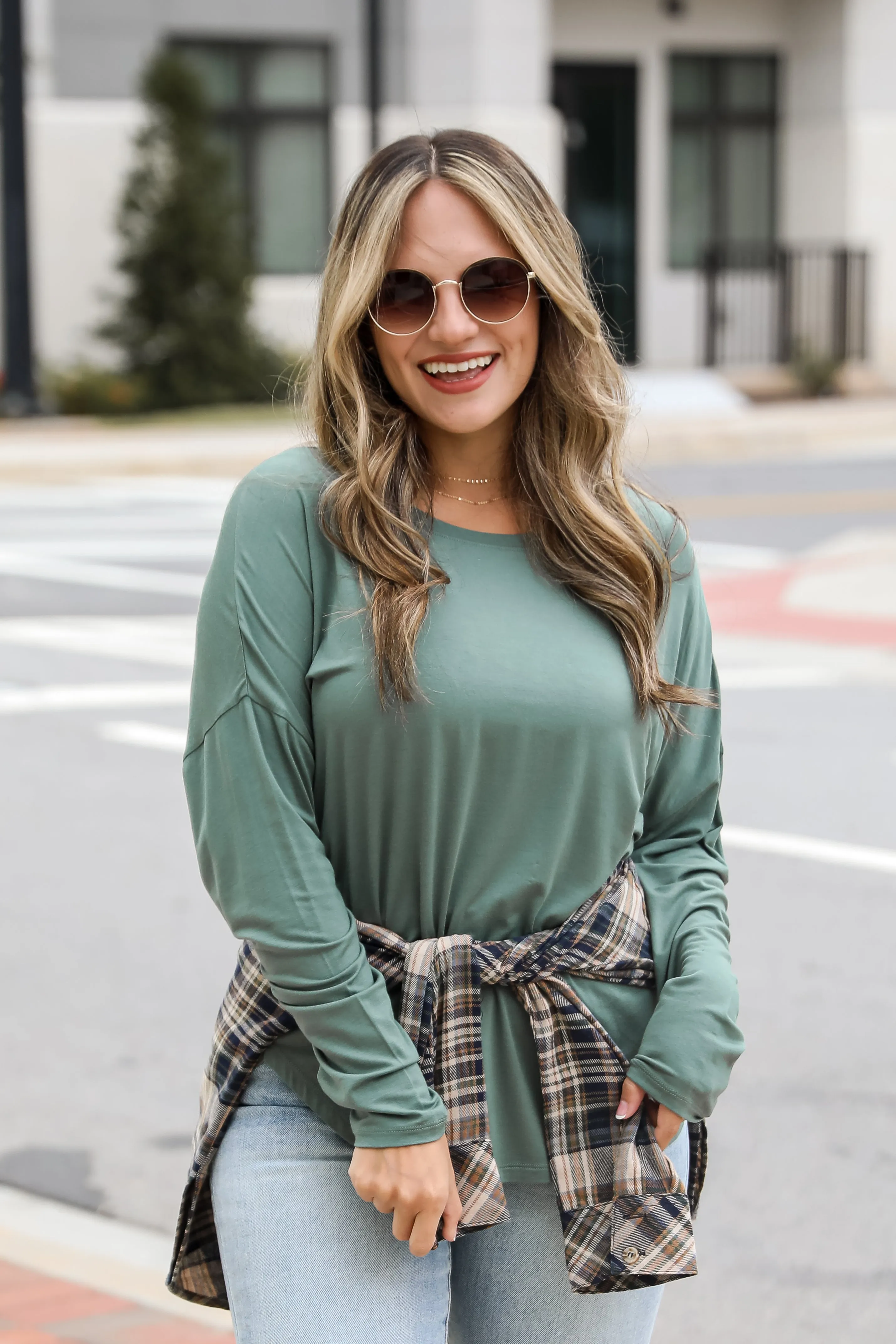 FINAL SALE - Callie Everyday Long Sleeve Tee - DU DEAL