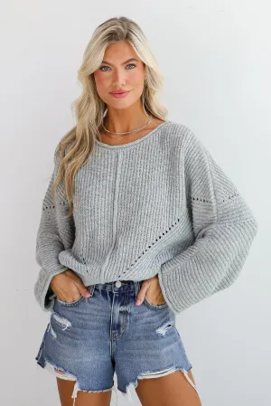 FINAL SALE - Coveted Essence Light Grey Sweater