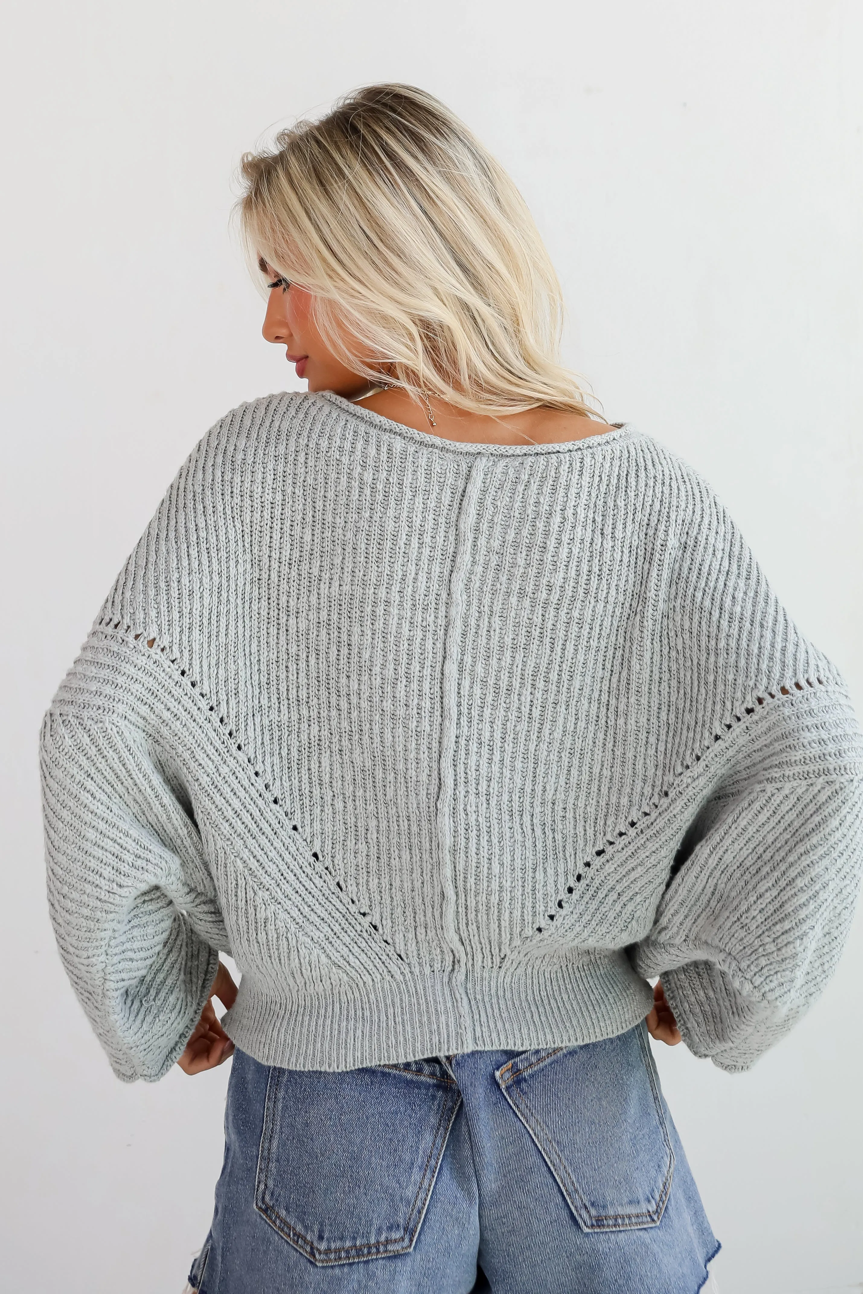 FINAL SALE - Coveted Essence Light Grey Sweater