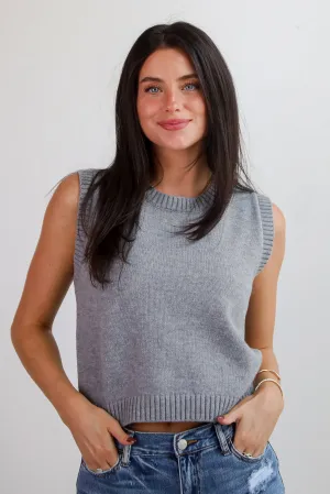 FINAL SALE - Coziest Option Grey Sweater Tank