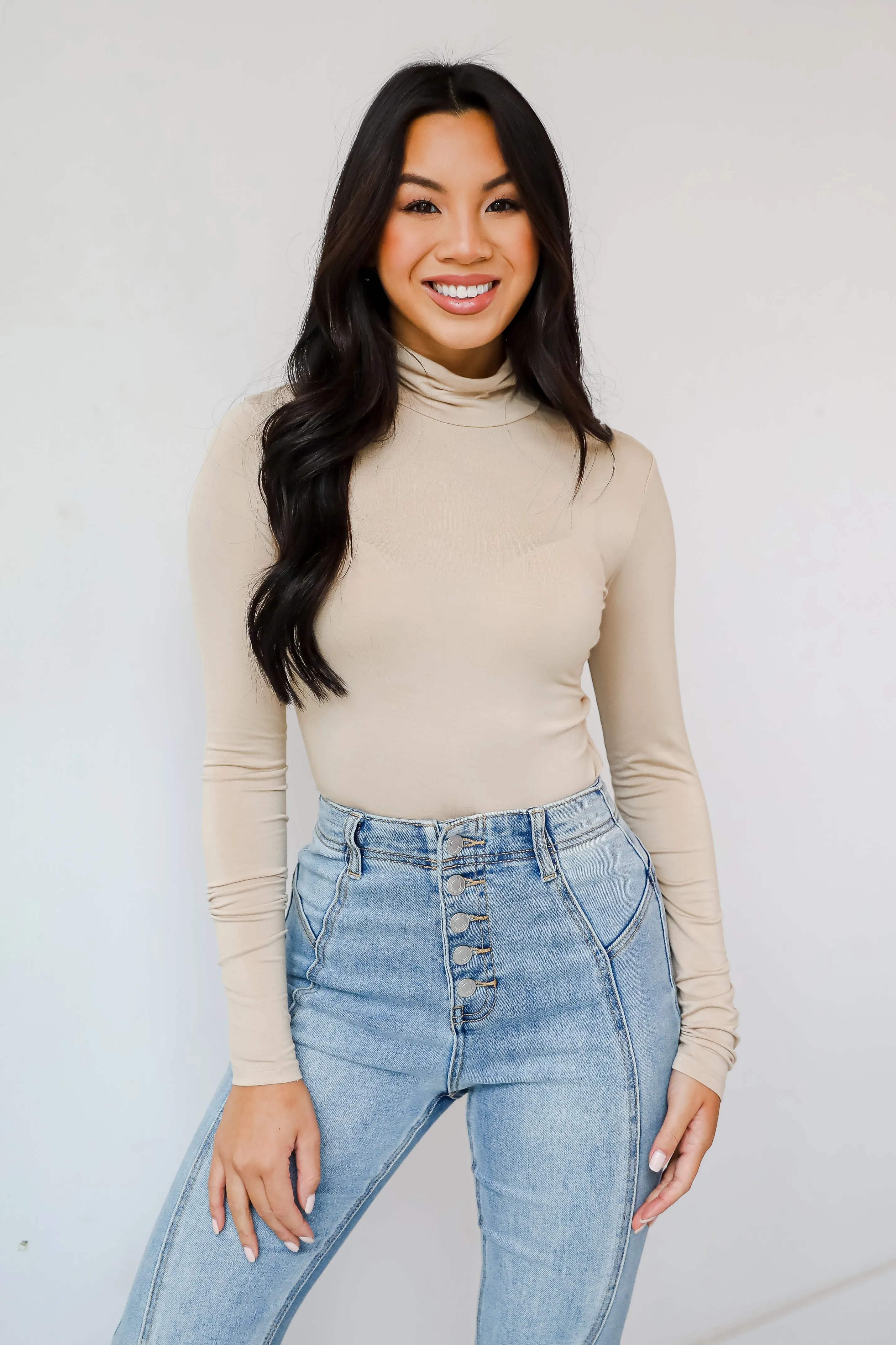 FINAL SALE - Kennedy Everyday Mock Neck Bodysuit - DOORBUSTER