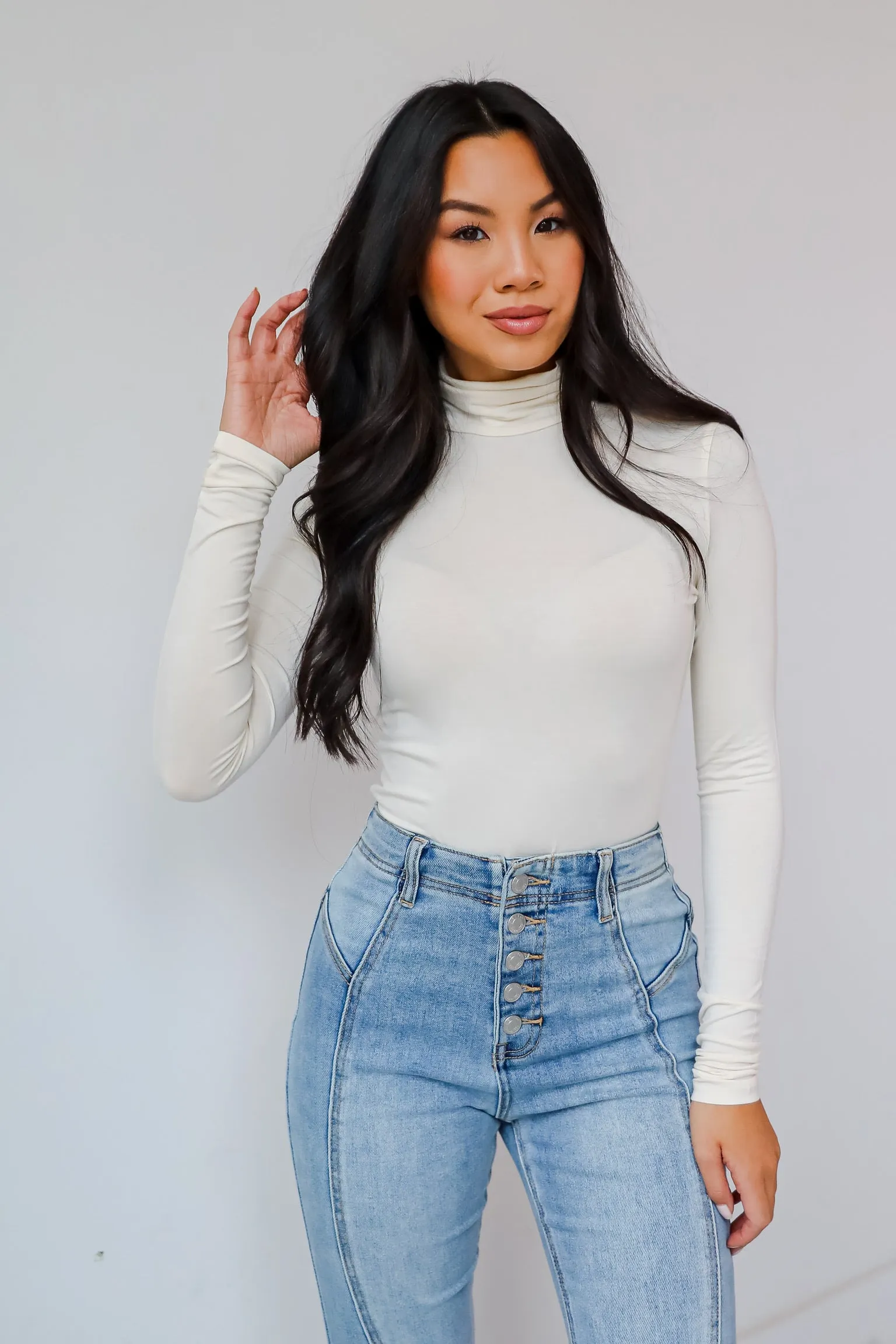 FINAL SALE - Kennedy Everyday Mock Neck Bodysuit - DOORBUSTER