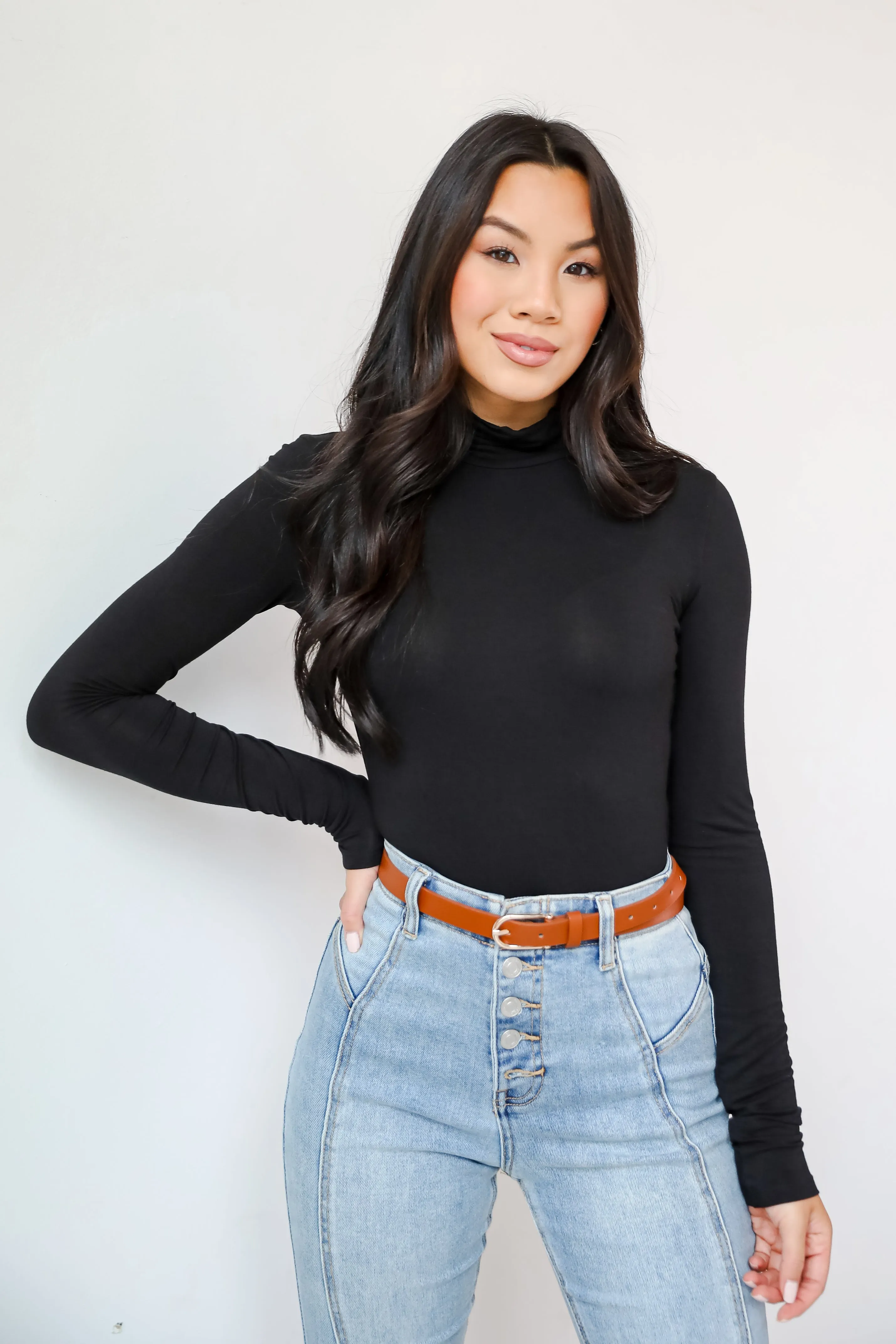 FINAL SALE - Kennedy Everyday Mock Neck Bodysuit - DOORBUSTER