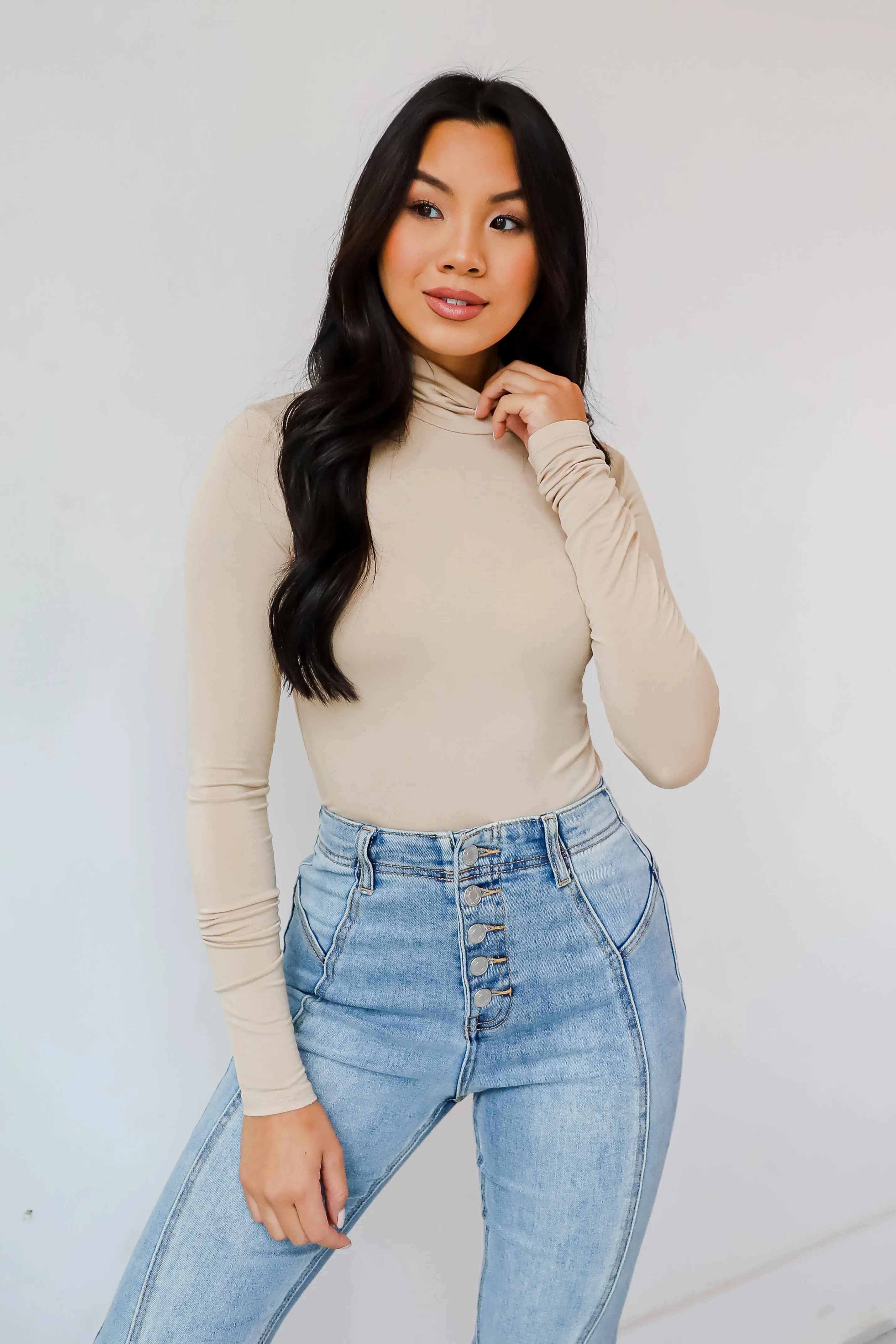 FINAL SALE - Kennedy Everyday Mock Neck Bodysuit - DOORBUSTER