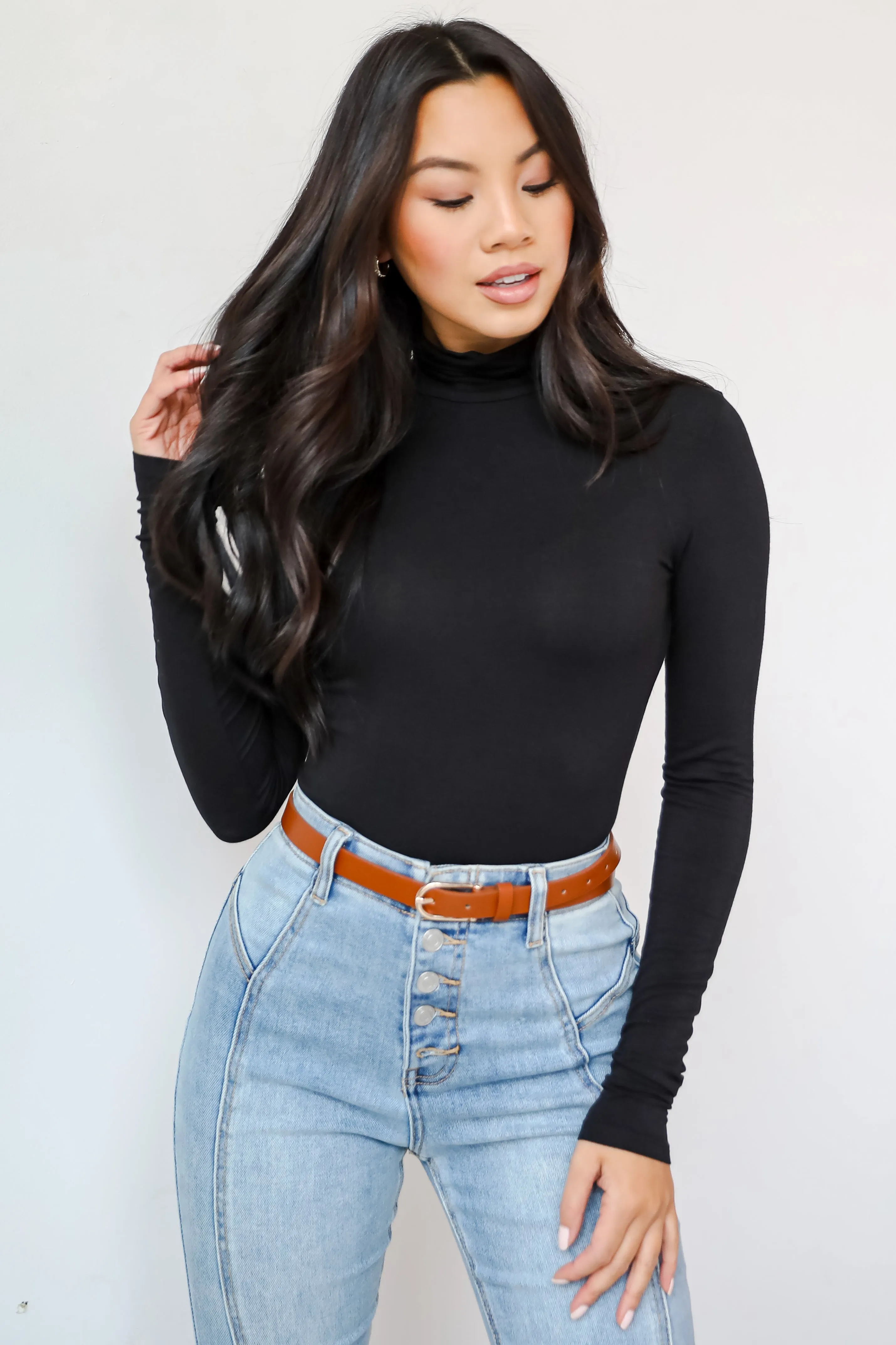 FINAL SALE - Kennedy Everyday Mock Neck Bodysuit - DOORBUSTER