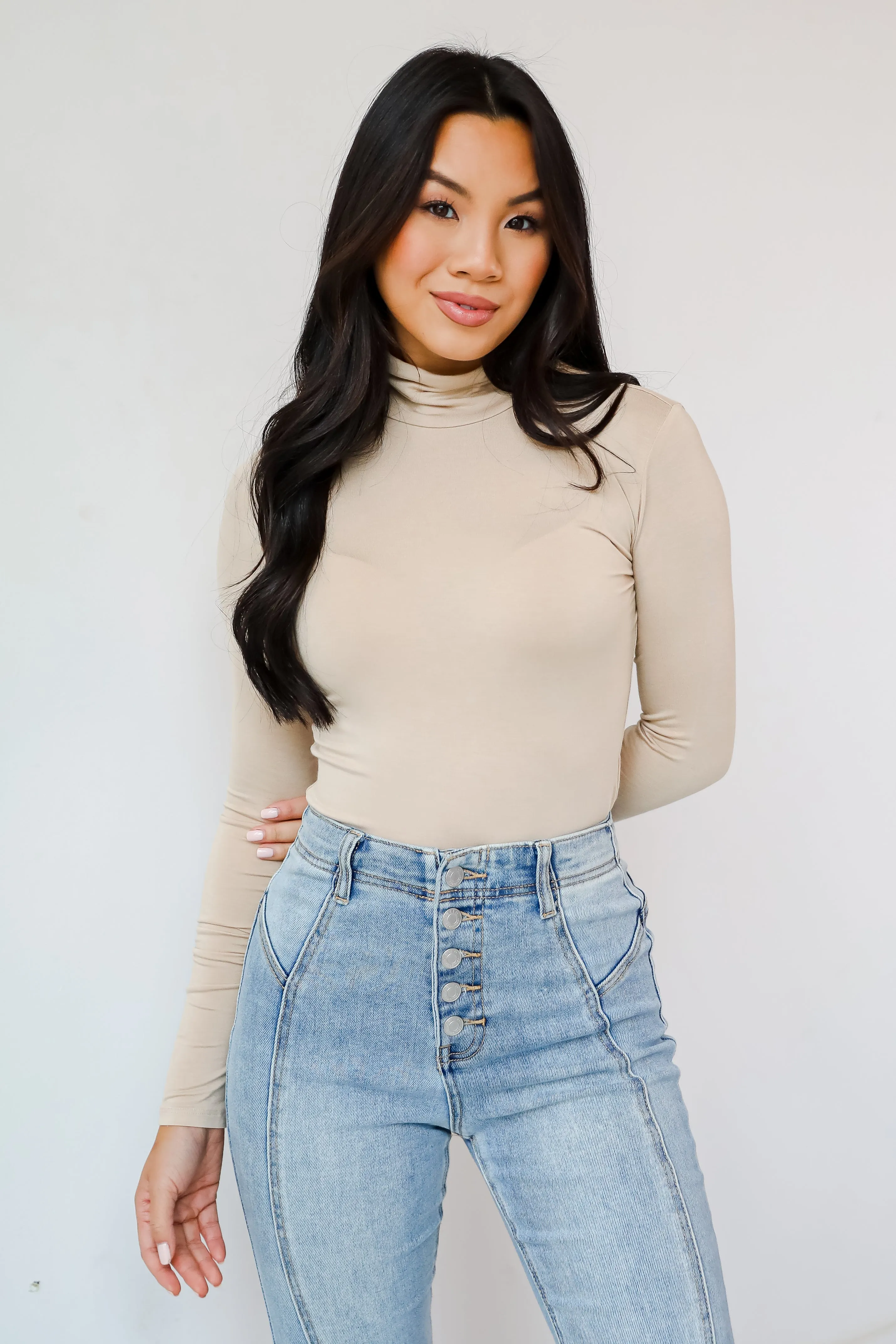 FINAL SALE - Kennedy Everyday Mock Neck Bodysuit - DOORBUSTER