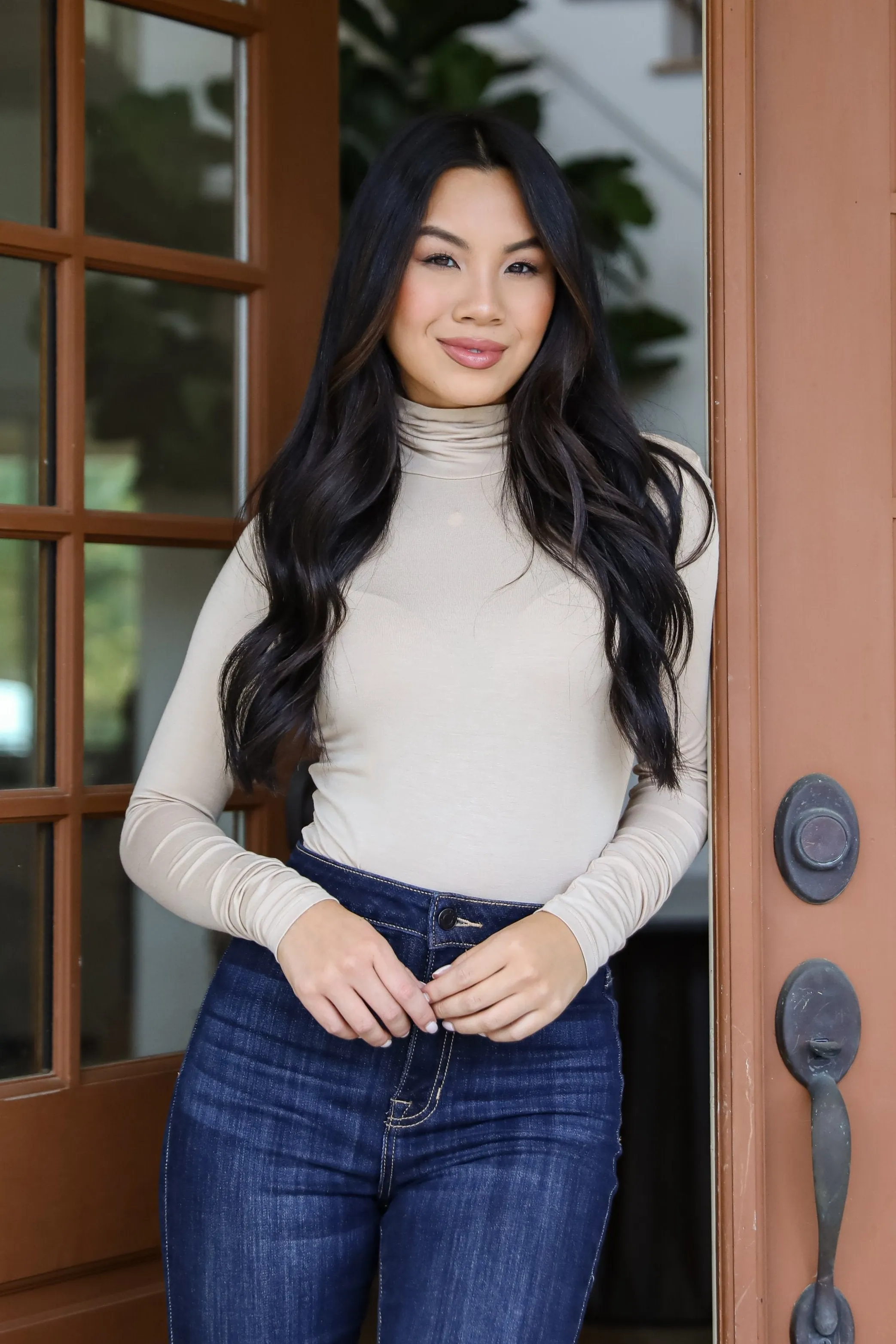 FINAL SALE - Kennedy Everyday Mock Neck Bodysuit - DOORBUSTER