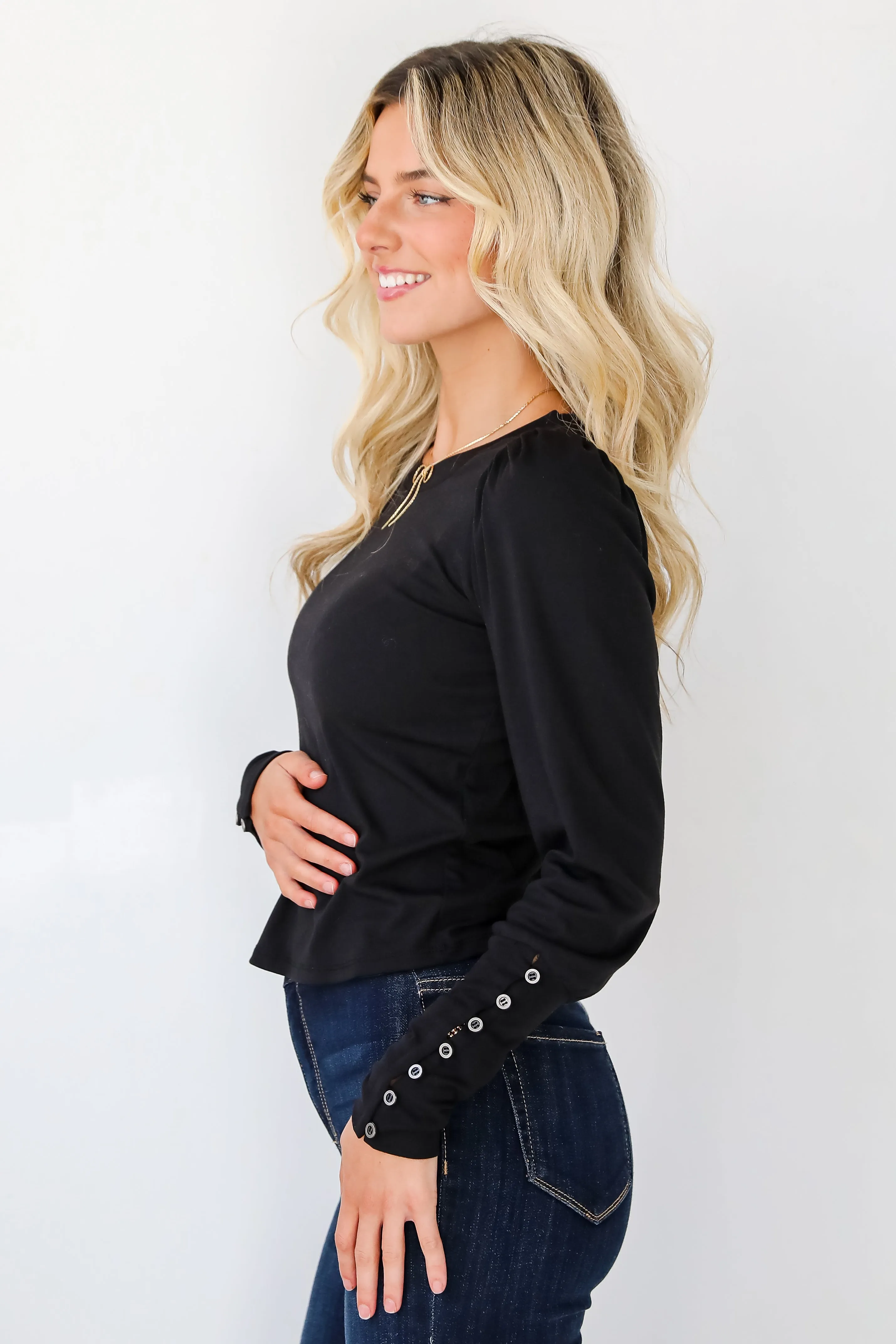 FINAL SALE - Luxury Sweetness Black Knit Top