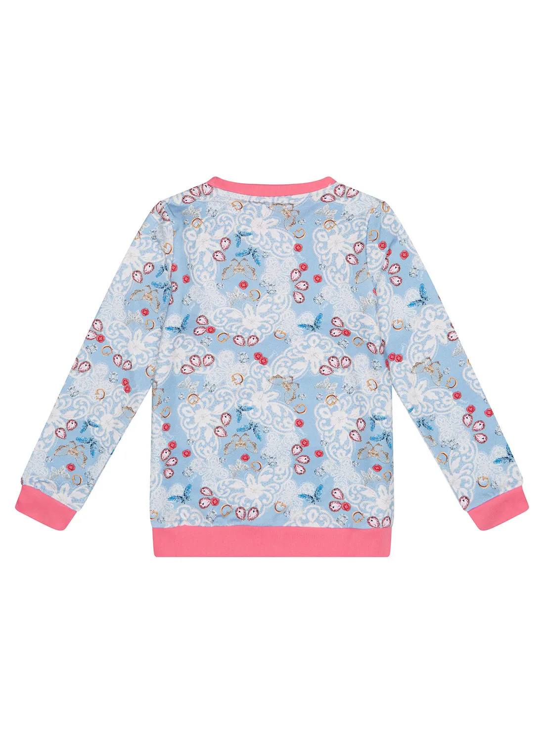 Floral Lace Print Logo Jumper (2-7)