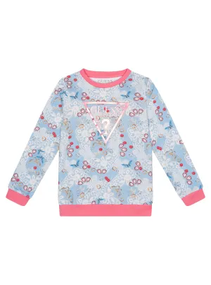 Floral Lace Print Logo Jumper (2-7)
