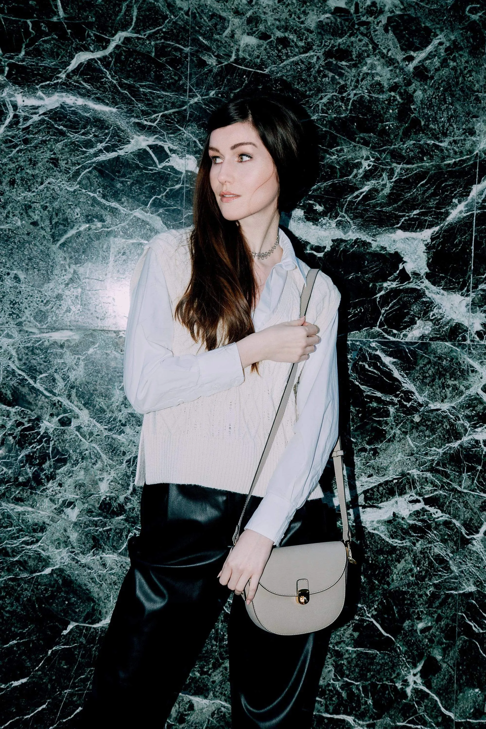 Florine Desserto® Cactus Leather Vegan Crossbody Bag | Beige