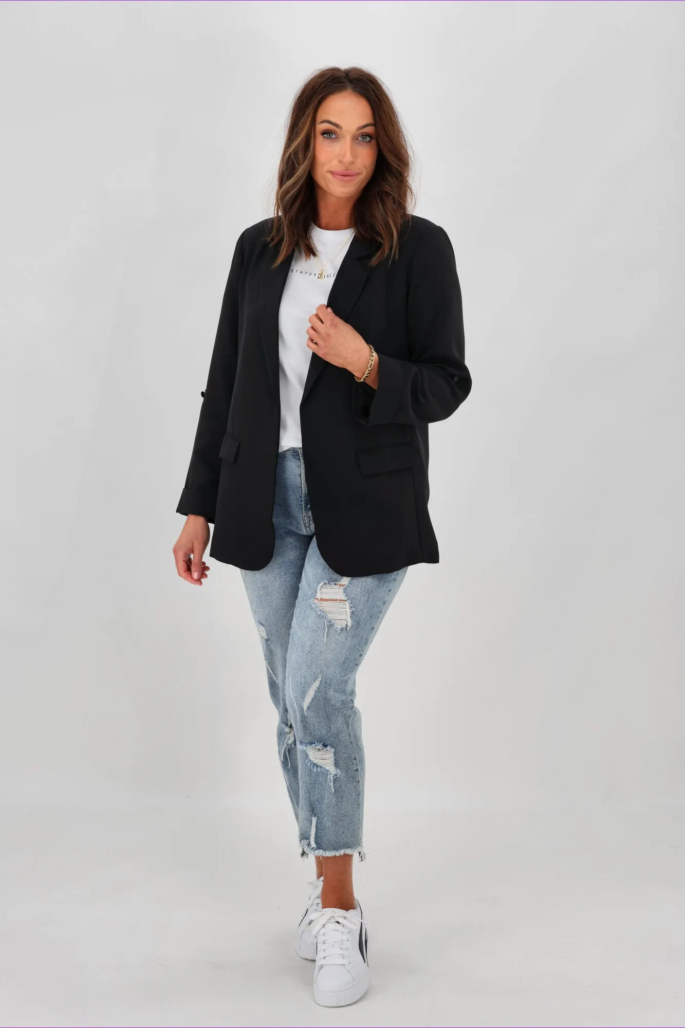 Gloss by Shine On Leone Blazer Black