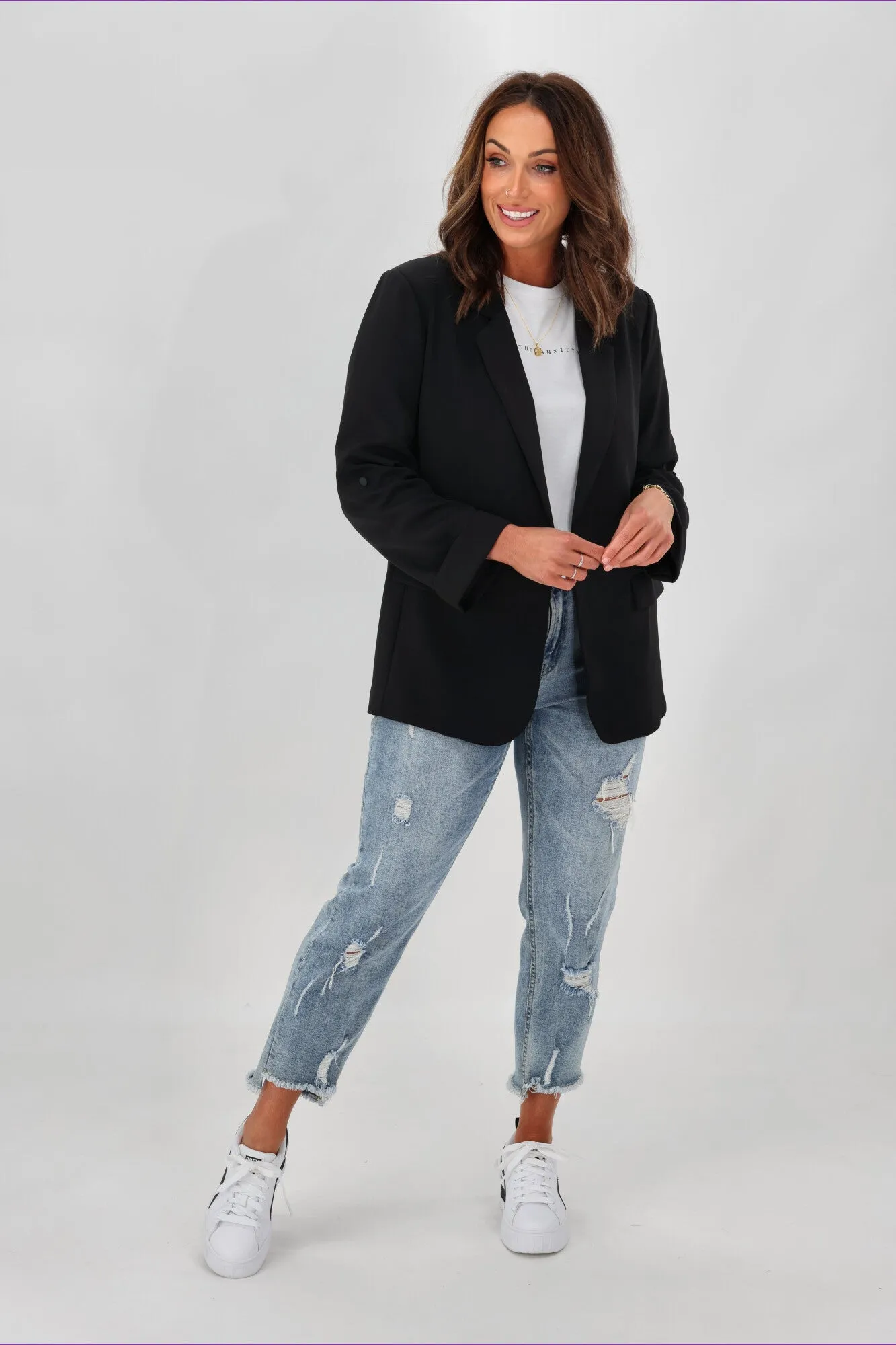 Gloss by Shine On Leone Blazer Black