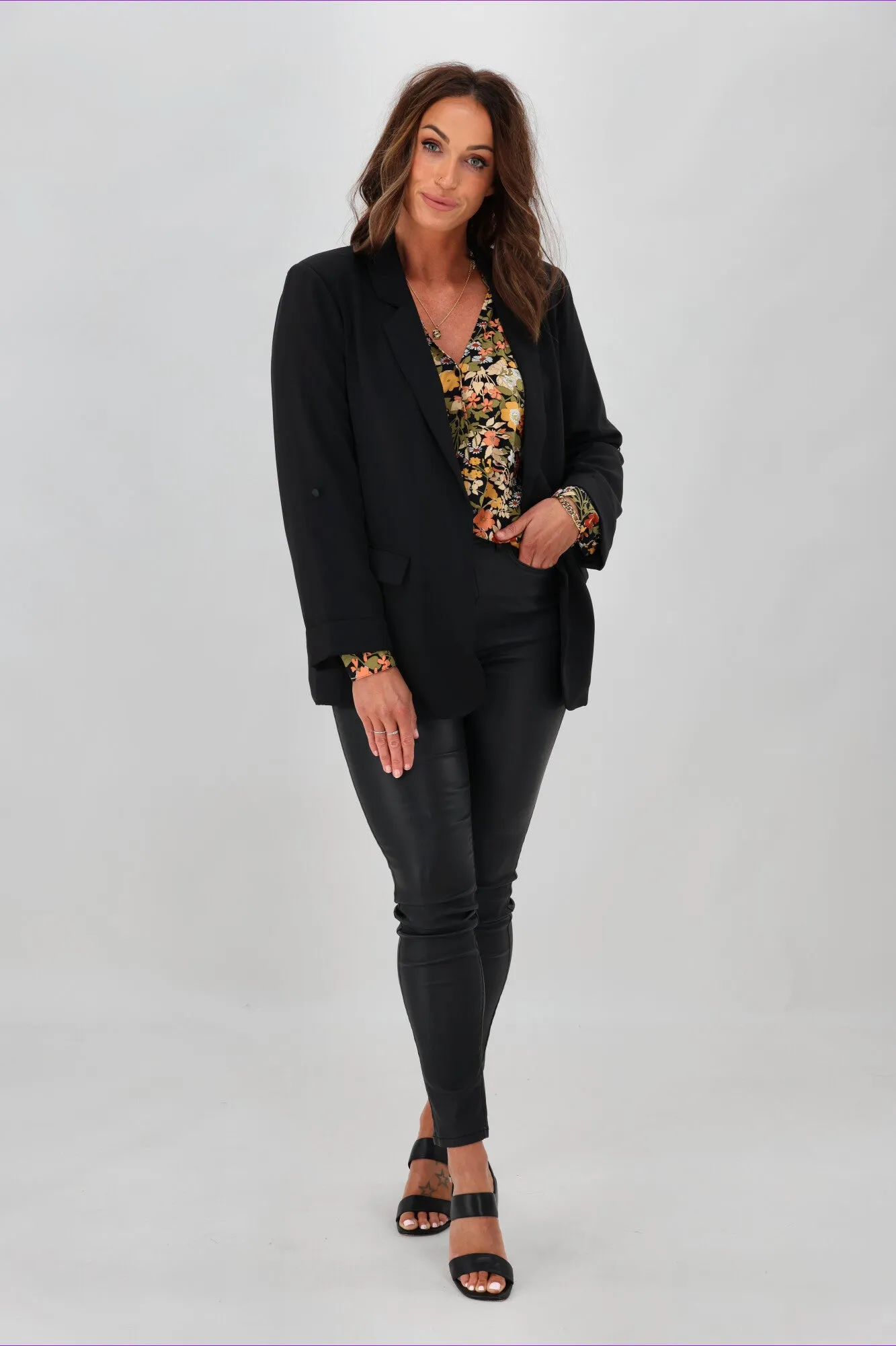 Gloss by Shine On Leone Blazer Black