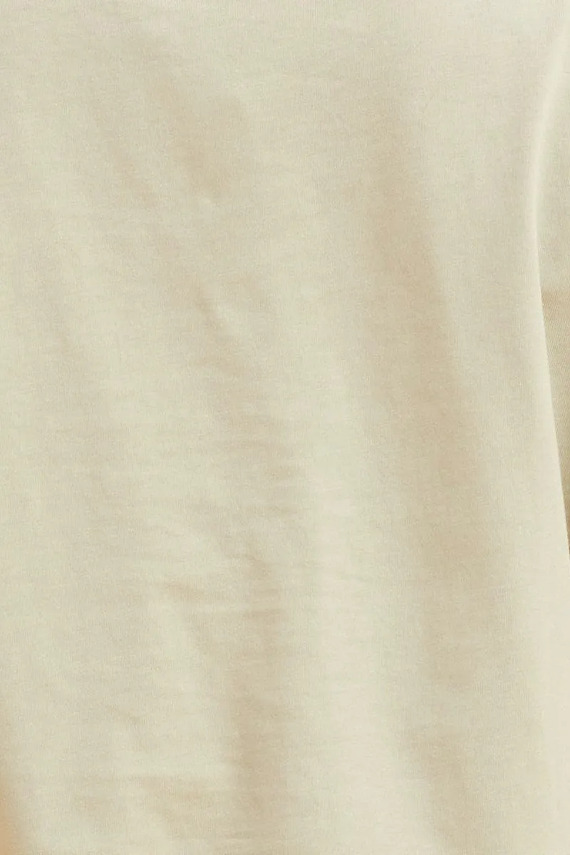 Green Cotton T-Shirt Crew Neck Regular Fit Cotton