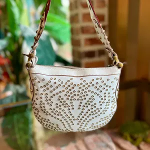 GUCCI Vintage Leather White Shoulder Bag