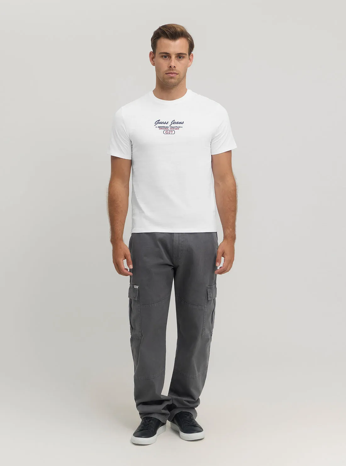 Guess Jeans White Slim Script T-Shirt