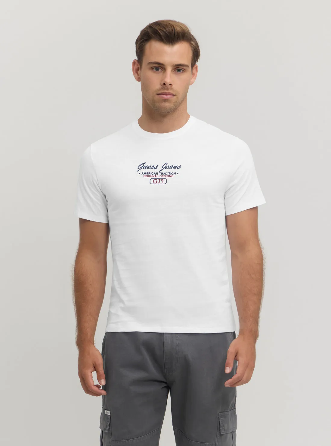 Guess Jeans White Slim Script T-Shirt