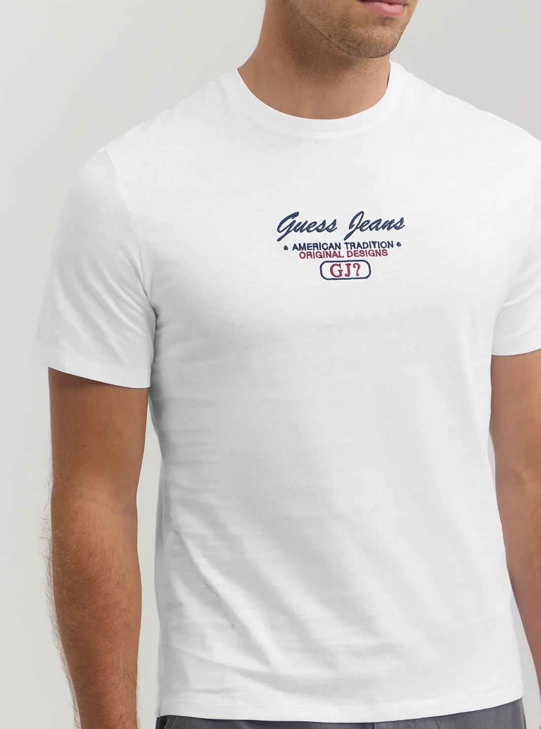 Guess Jeans White Slim Script T-Shirt