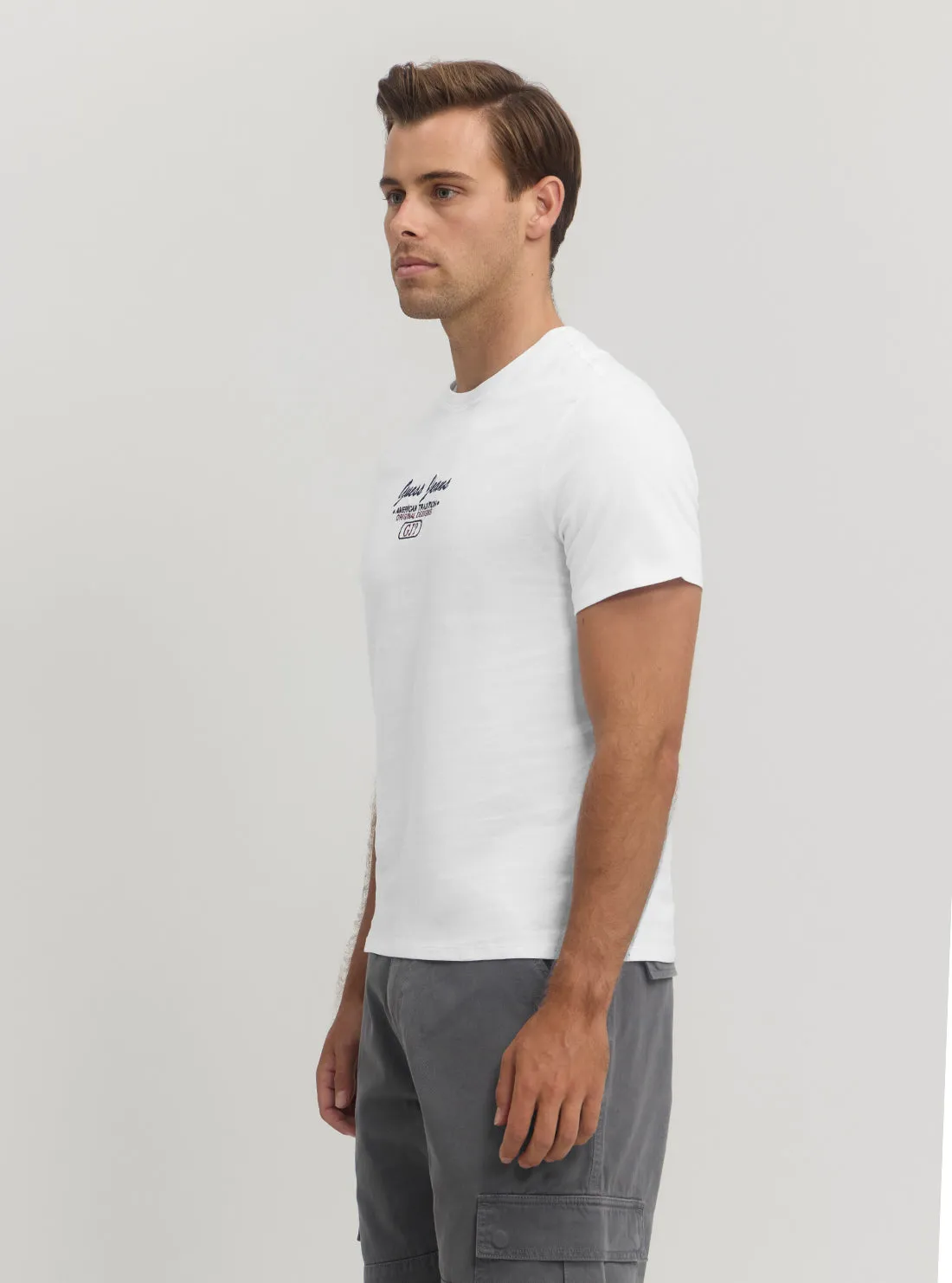 Guess Jeans White Slim Script T-Shirt