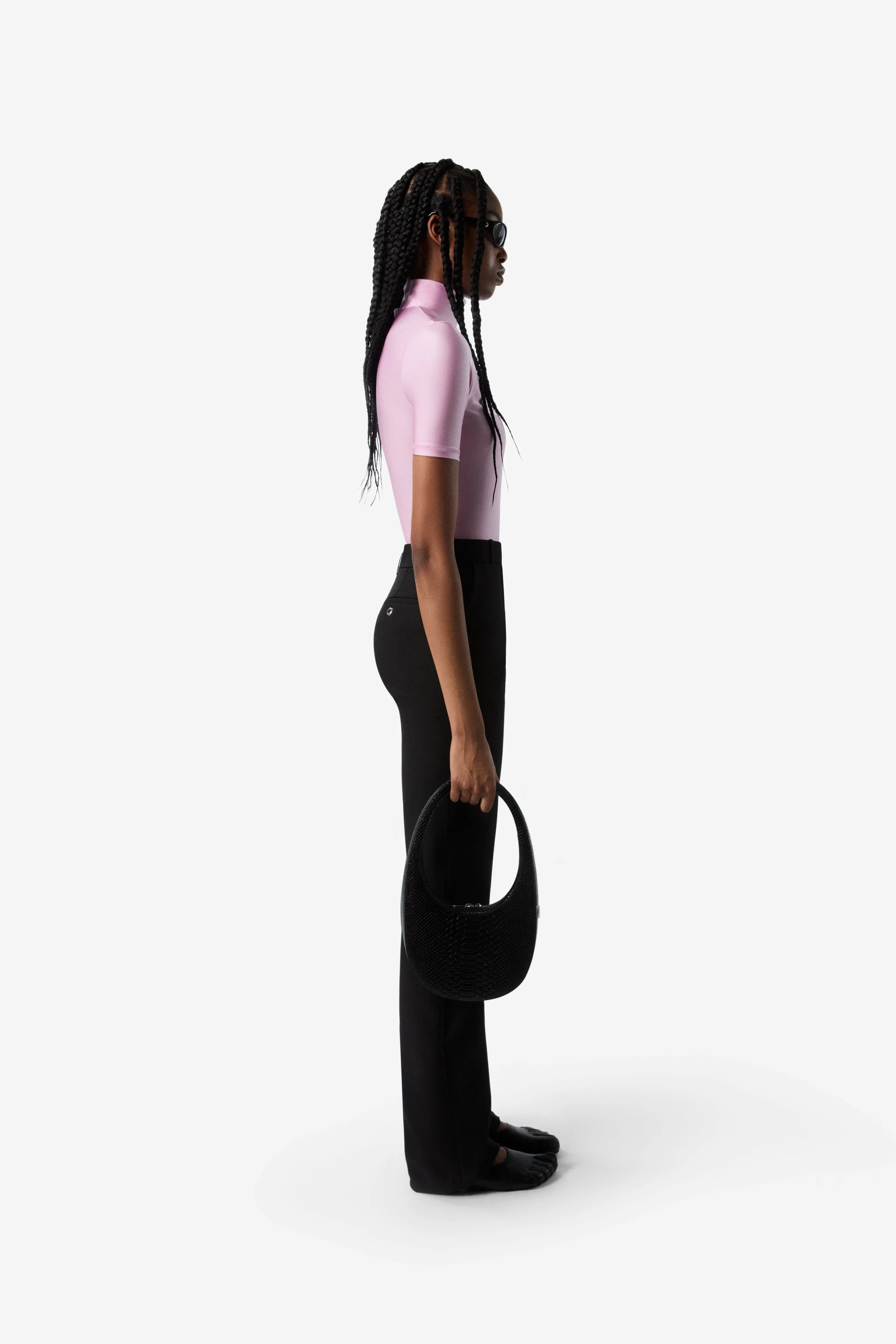High Neck Fitted Top