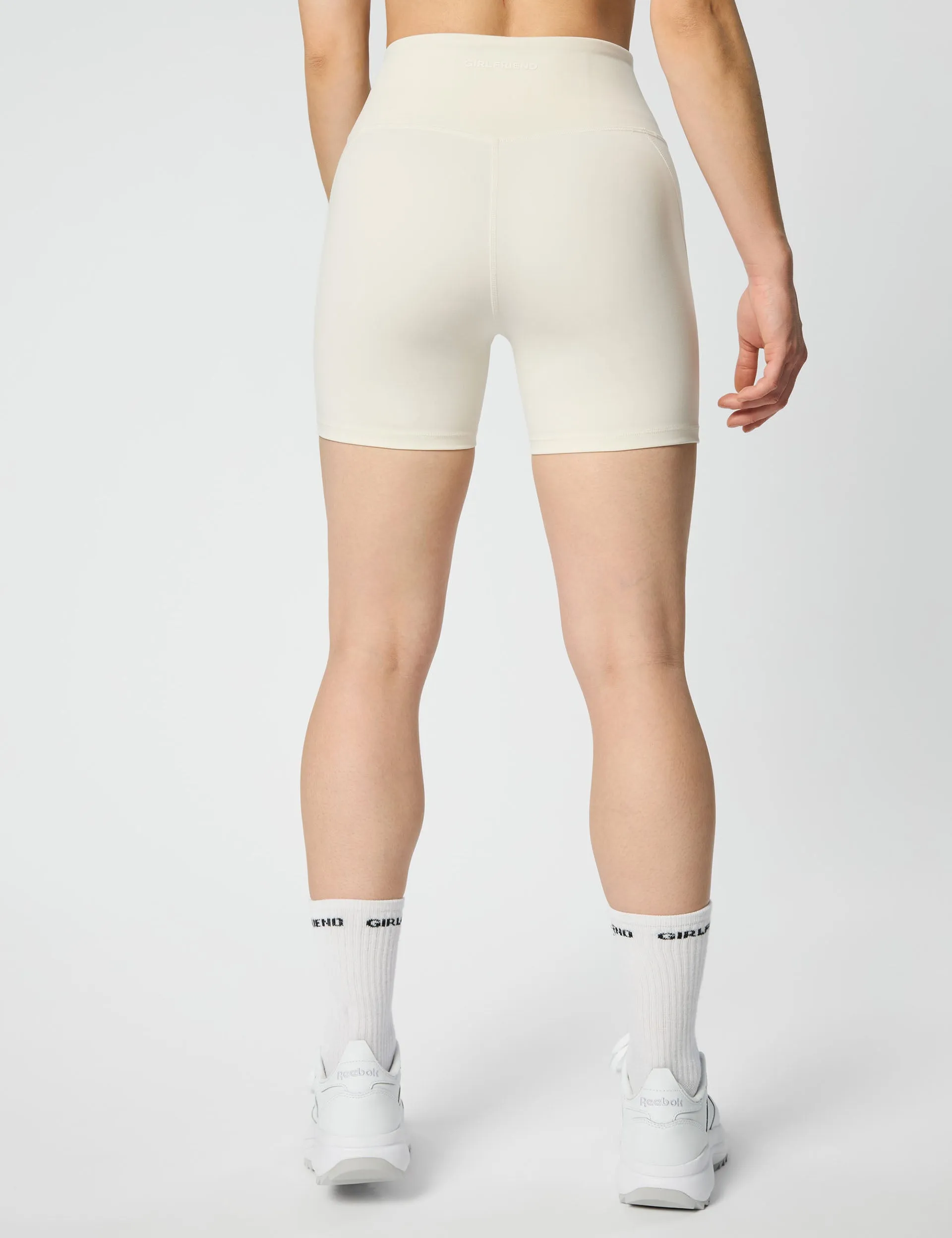 High Waisted Run Short - Ivory