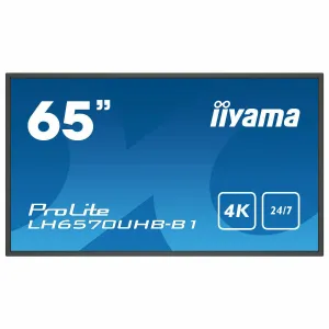 iiyama ProLite LH6570UHB-B1 65" Large Format Display with 24/7, 4K UHD, Android 9.0 and 700cd/m² High Brightness