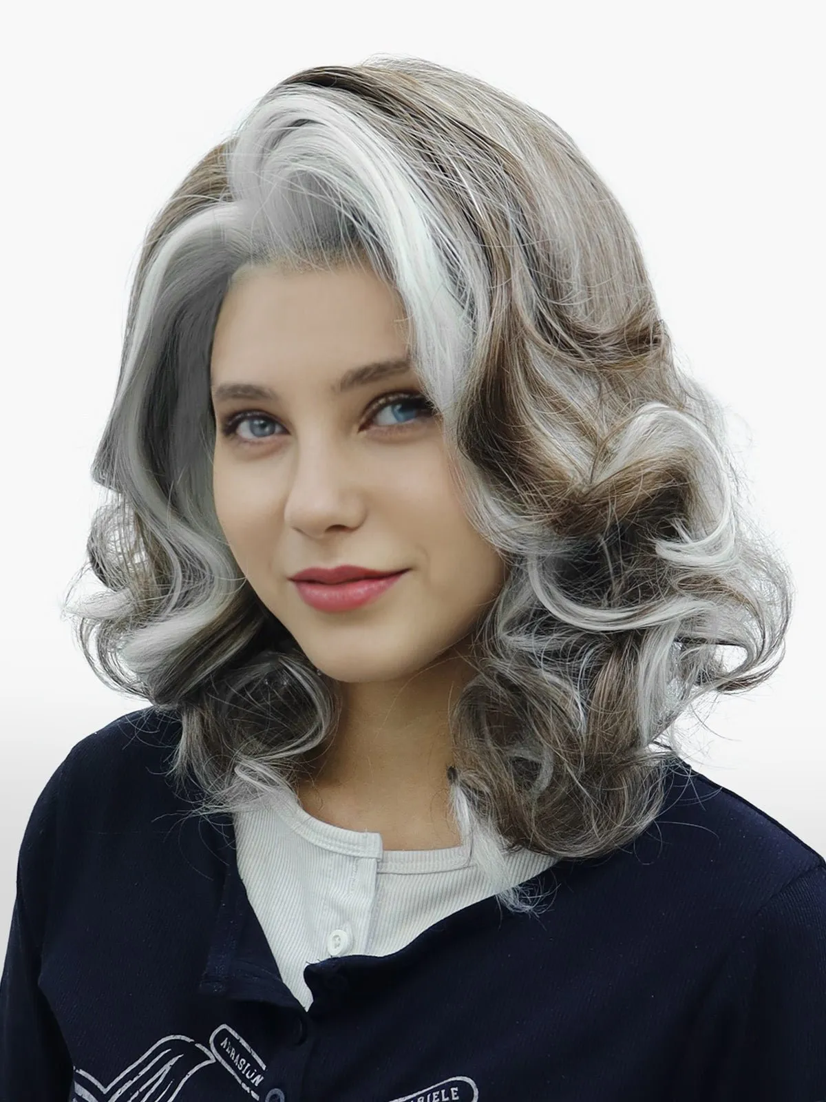 IMstyle Beverly Deep Curls Beige Blonde with Brown vintage Clsssic 13*6 Free parting lace Wig