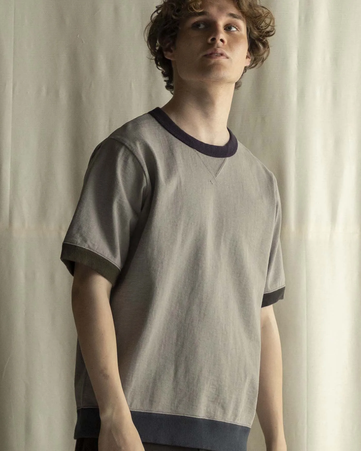 Jackman Dotsume Rib Tee - Grey / 4C