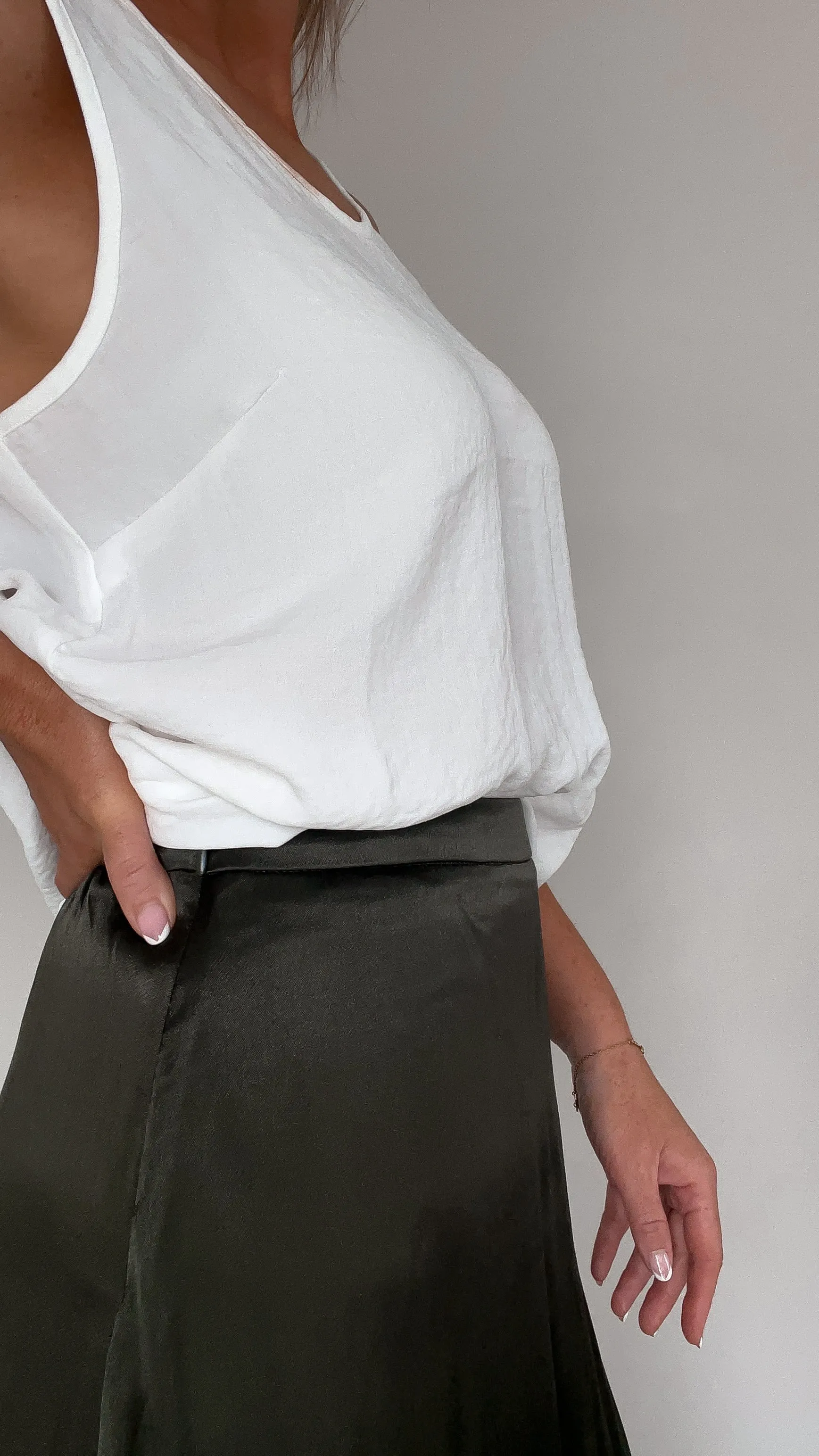 Jane James Angelica Sateen Skirt Black