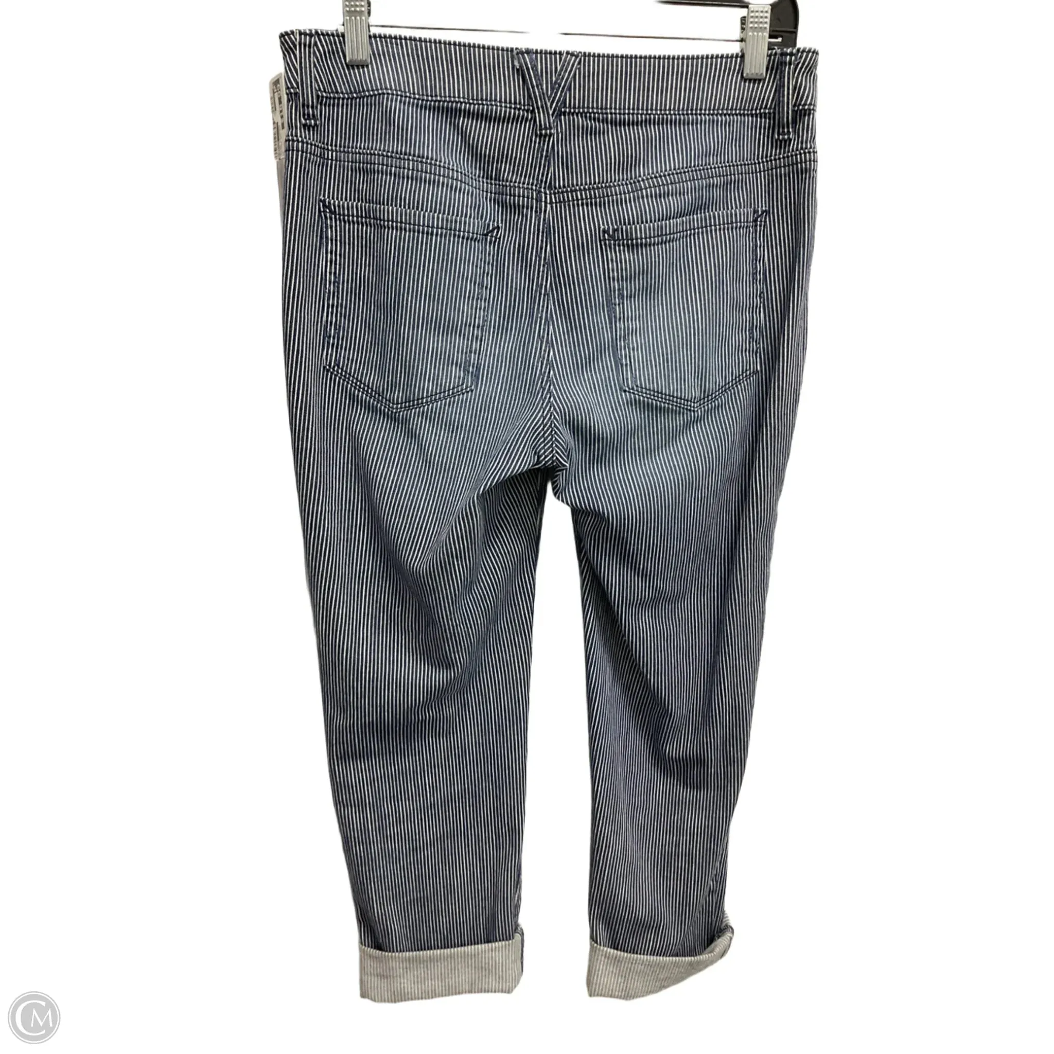 Jeans Cropped By Chicos In Striped Pattern, Size: Xs