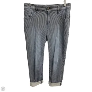 Jeans Cropped By Chicos In Striped Pattern, Size: Xs