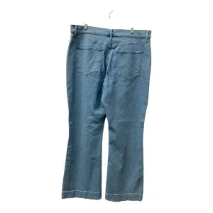 Jeans Flared By Ann Taylor In Blue Denim, Size:16