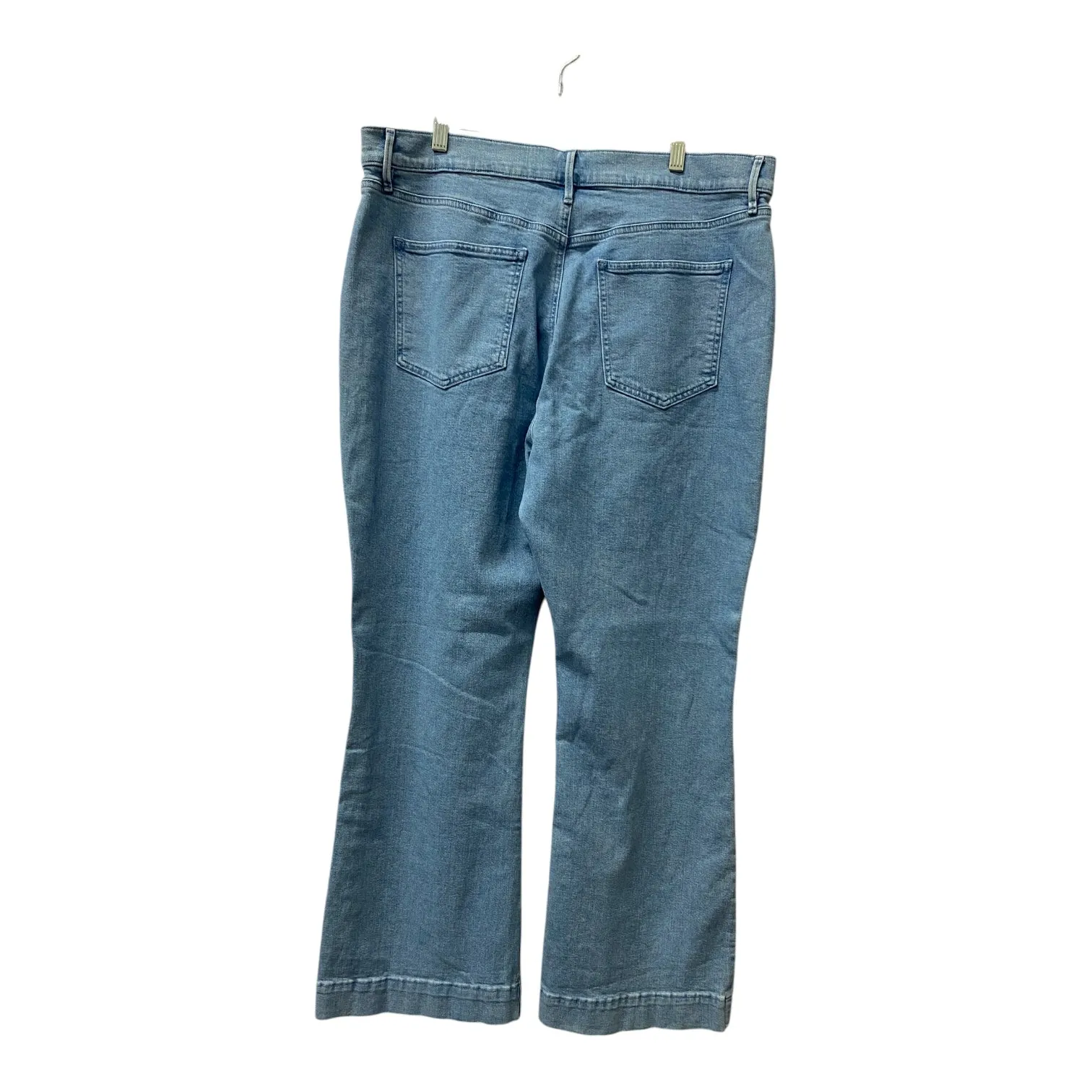 Jeans Flared By Ann Taylor In Blue Denim, Size:16