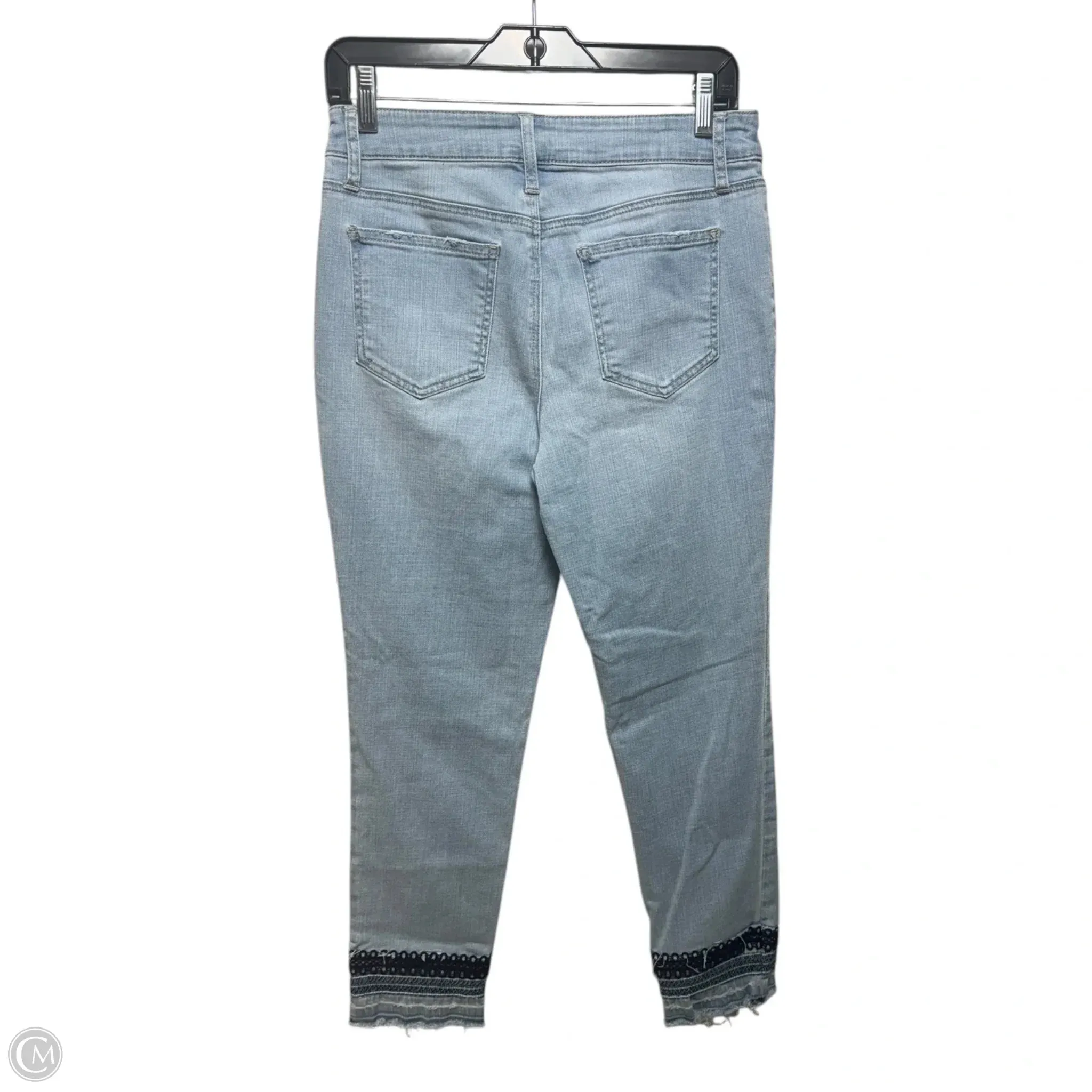 Jeans Flared By Chicos In Blue Denim, Size: 4