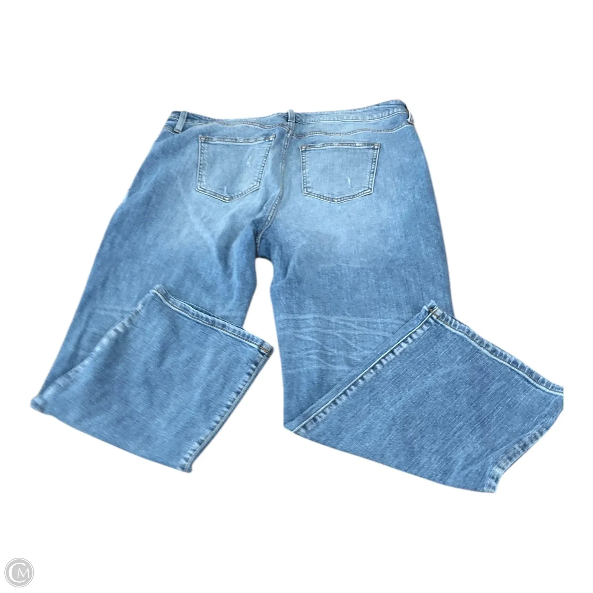 Jeans Flared By Clothes Mentor In Blue Denim, Size: 18