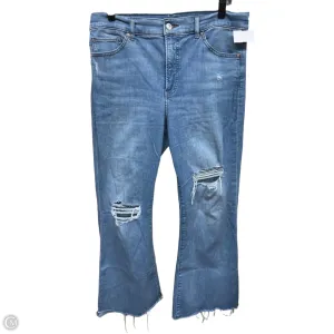 Jeans Flared By Express In Blue Denim, Size: 12