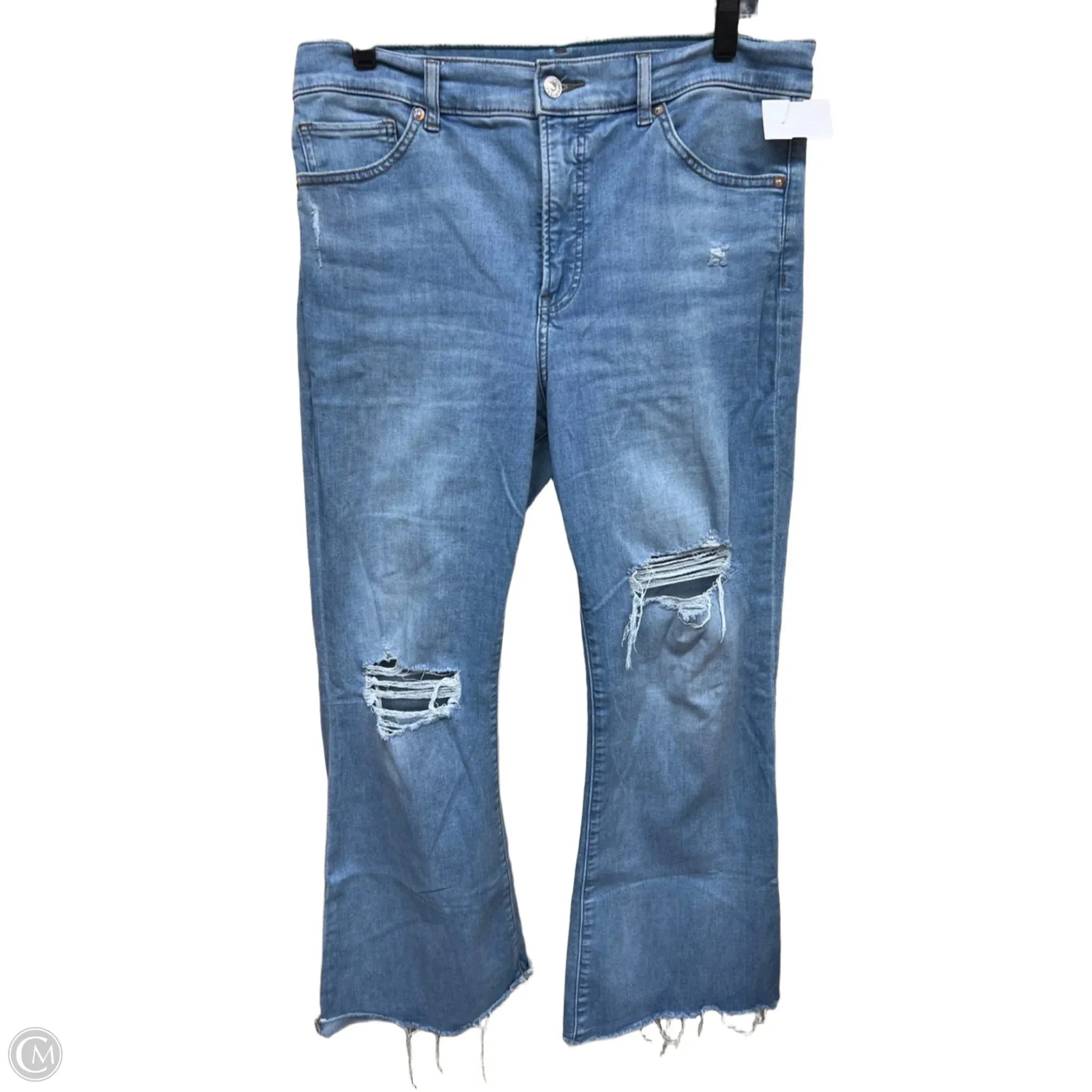 Jeans Flared By Express In Blue Denim, Size: 12