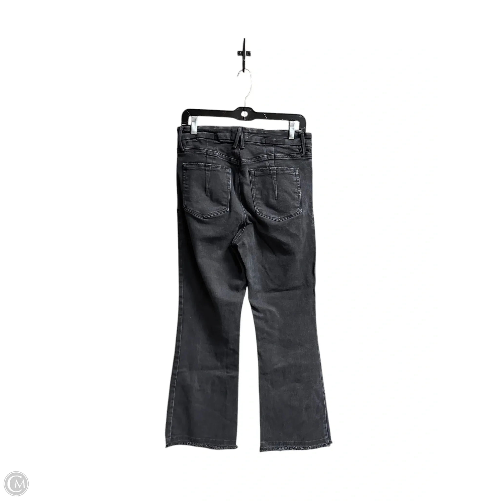 Jeans Flared By Good American In Black Denim, Size: 8