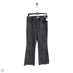 Jeans Flared By Good American In Black Denim, Size: 8